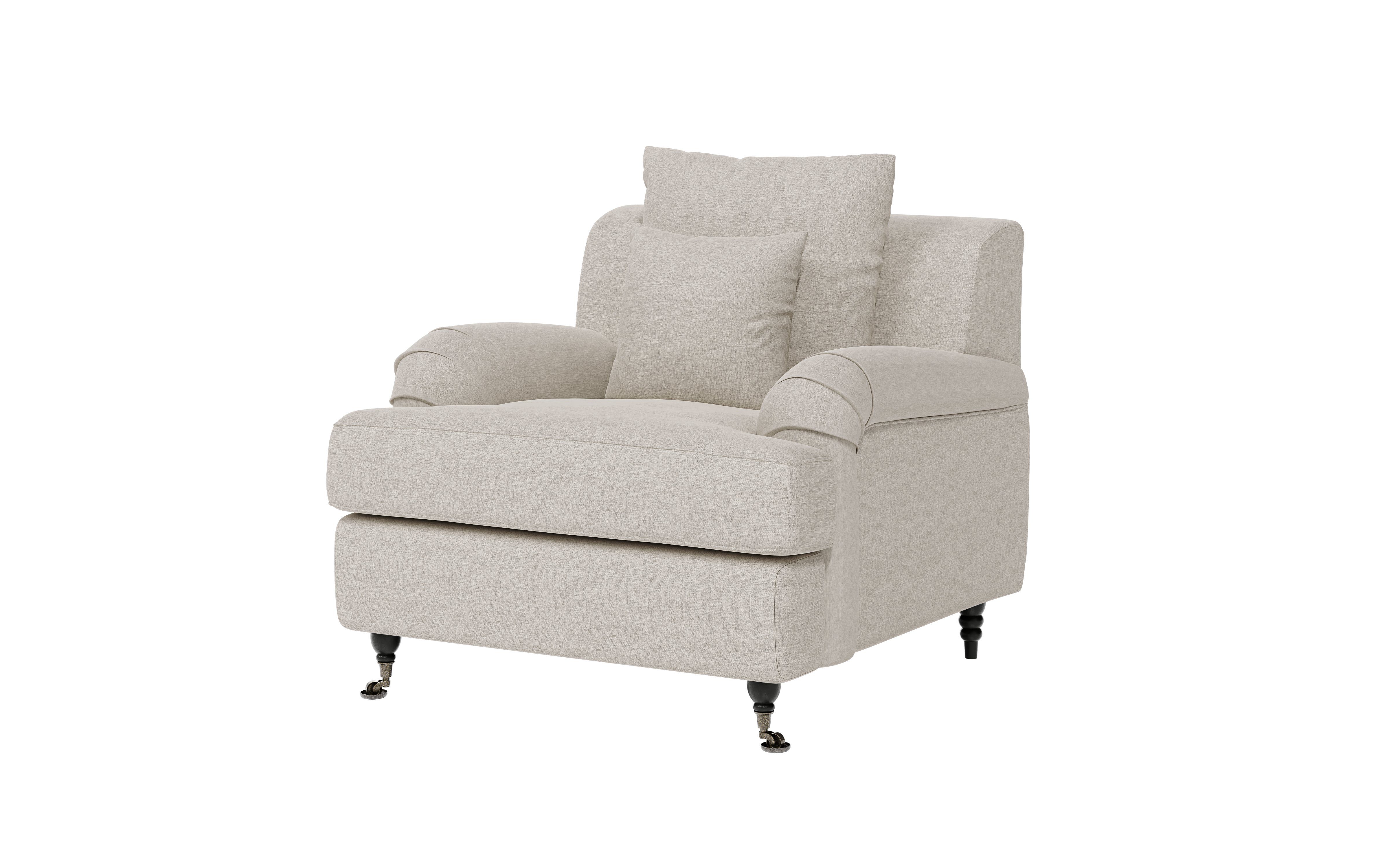 Guido Maria Kretschmer Home&Living Fauteuil NORIN twee soorten poten: voor - wieltjes, aan de achterkant - houten poten