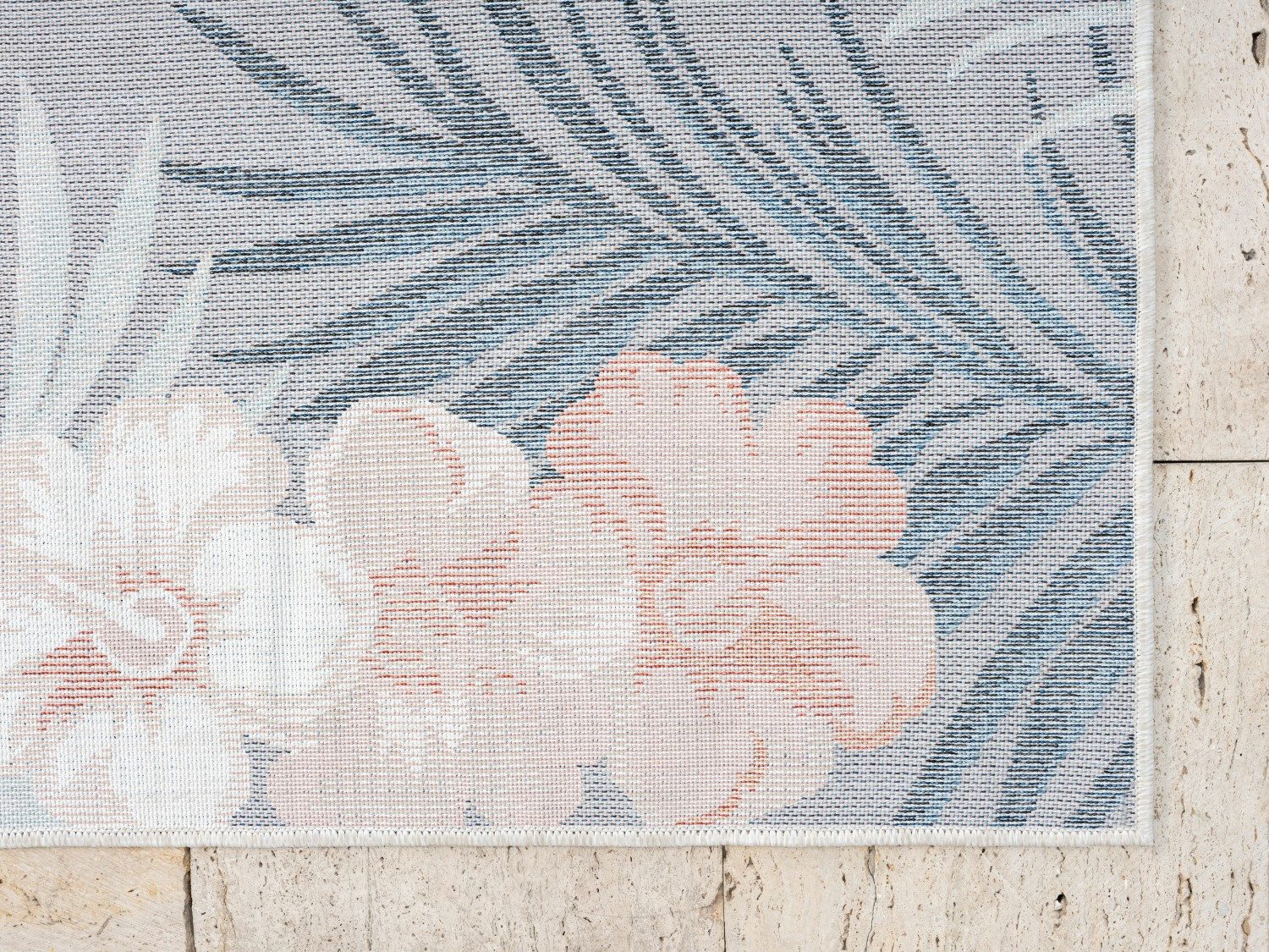 Myflair Möbel & Accessoires Vloerkleed Zonnig voorraadopruiming Bloemenmotief, met rand, geschikt voor buiten, balkon, terras