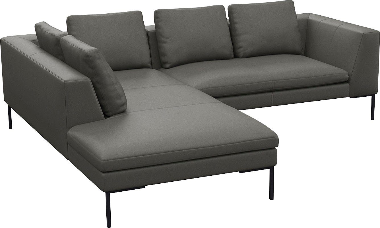 FLEXLUX Hoekbank Loano, super comfortabel zitcomfort door koudschuim in de zitting, L-vorm