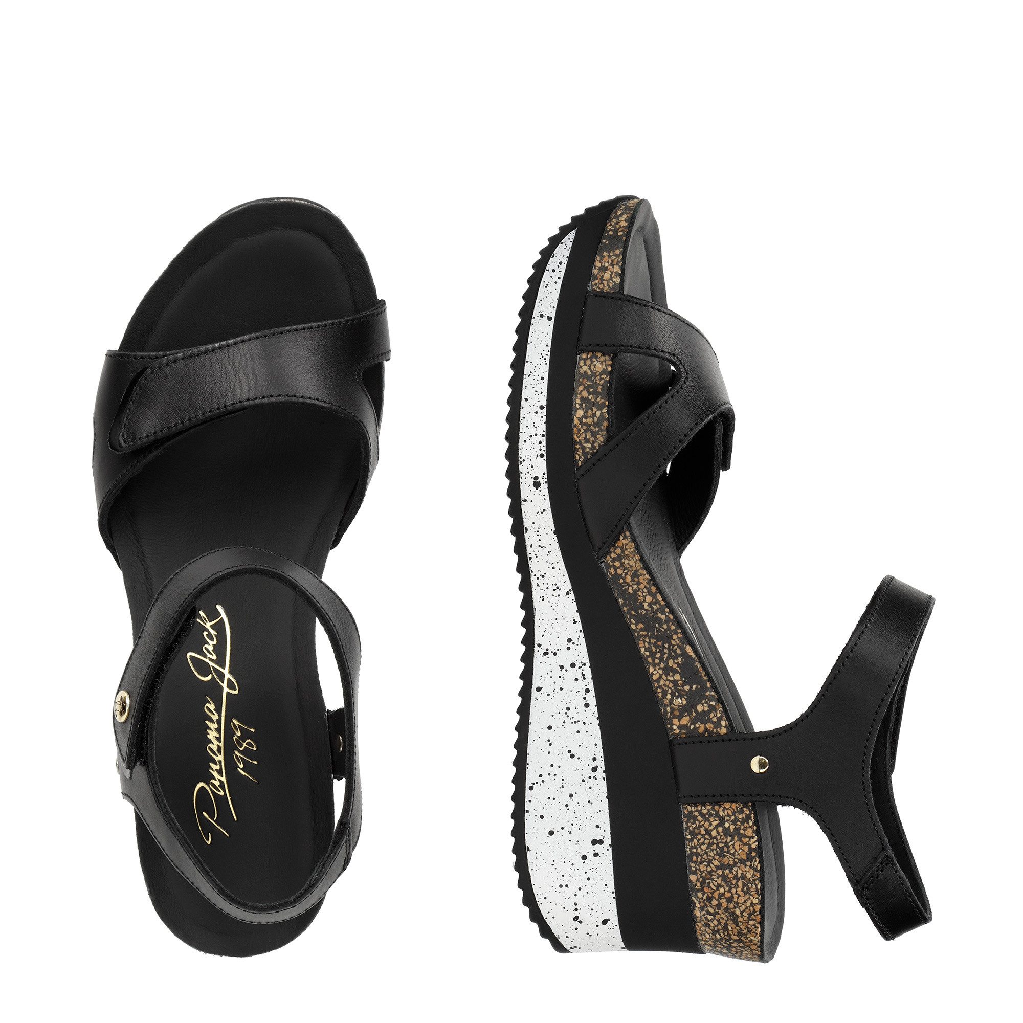 Panama Jack Sleehaksandaaltjes NICA Plateausandalen, sandaal, zomerschoen met zachte leren bovenzool
