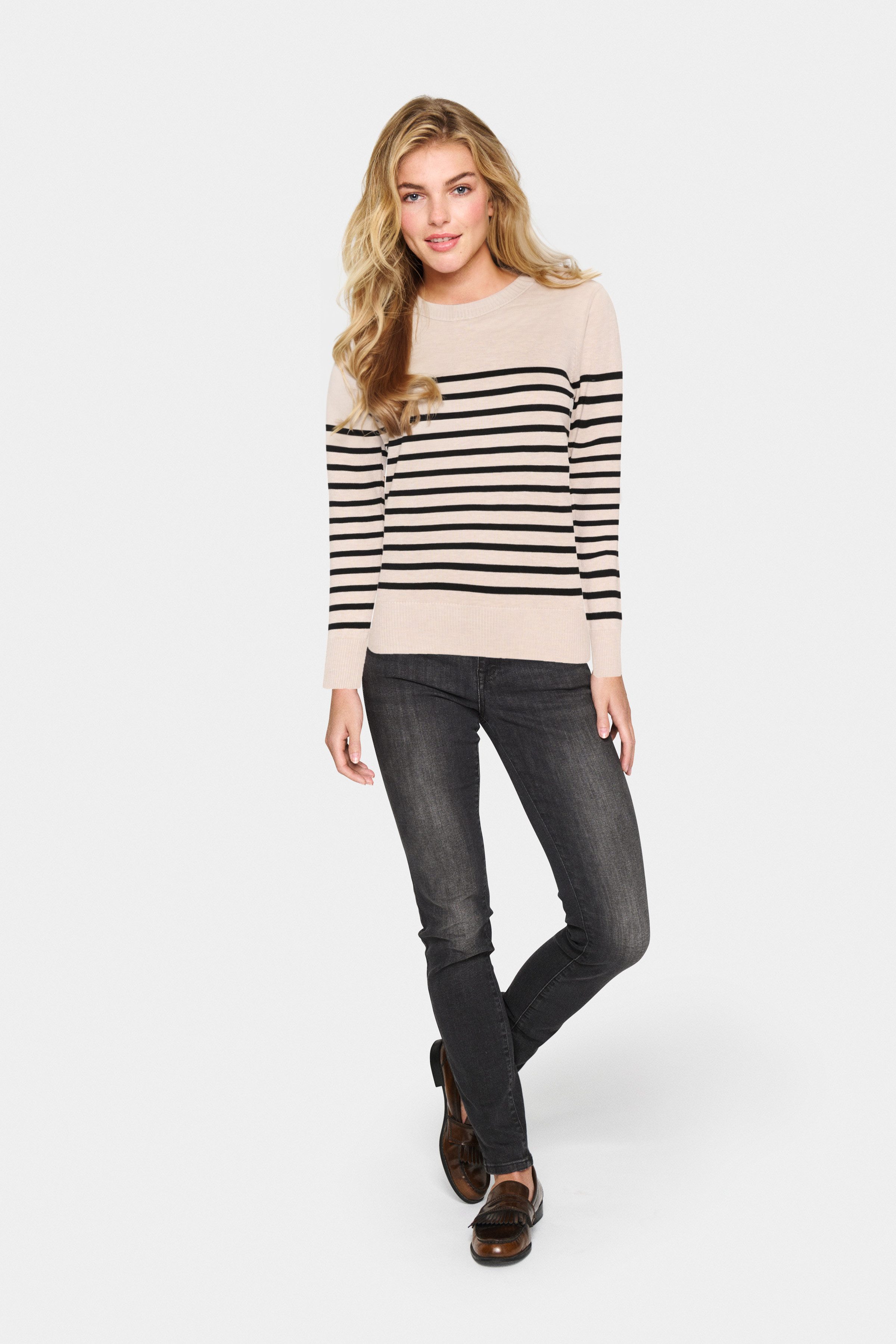 Saint Tropez Gebreide trui MilaSZ LS Striped