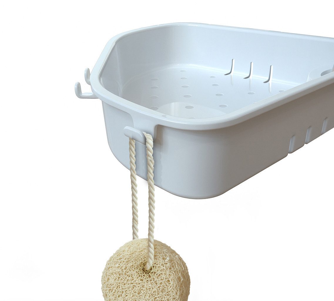 Bischof Douche en badkrukjes met zwenkbaar planchet 28x21cm