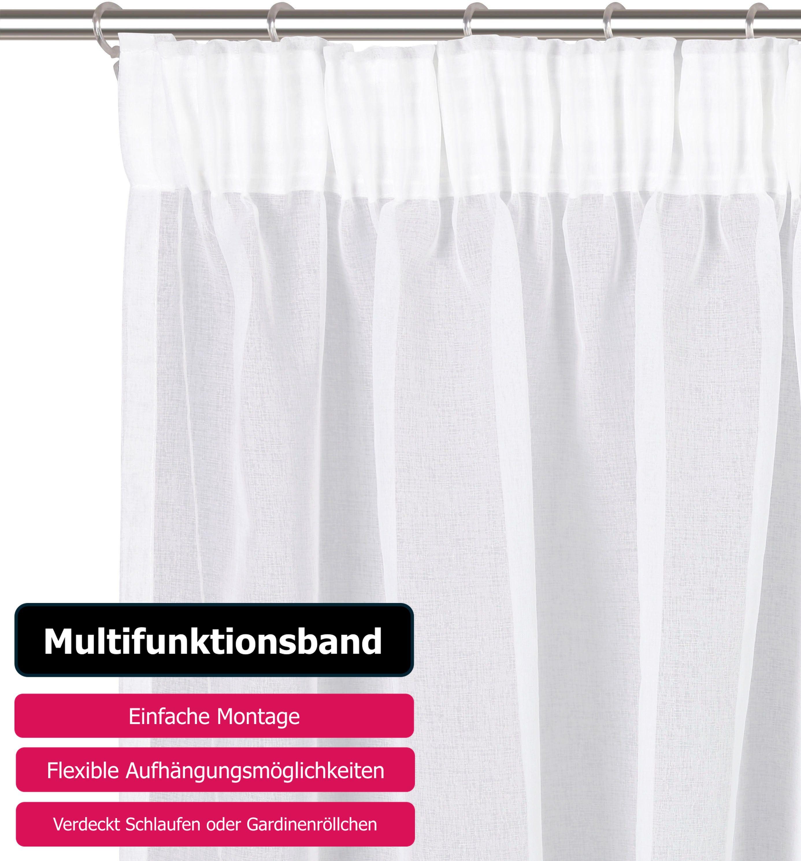 my home Gordijn DOLLY Transparant, geweven, polyester (1 stuk)