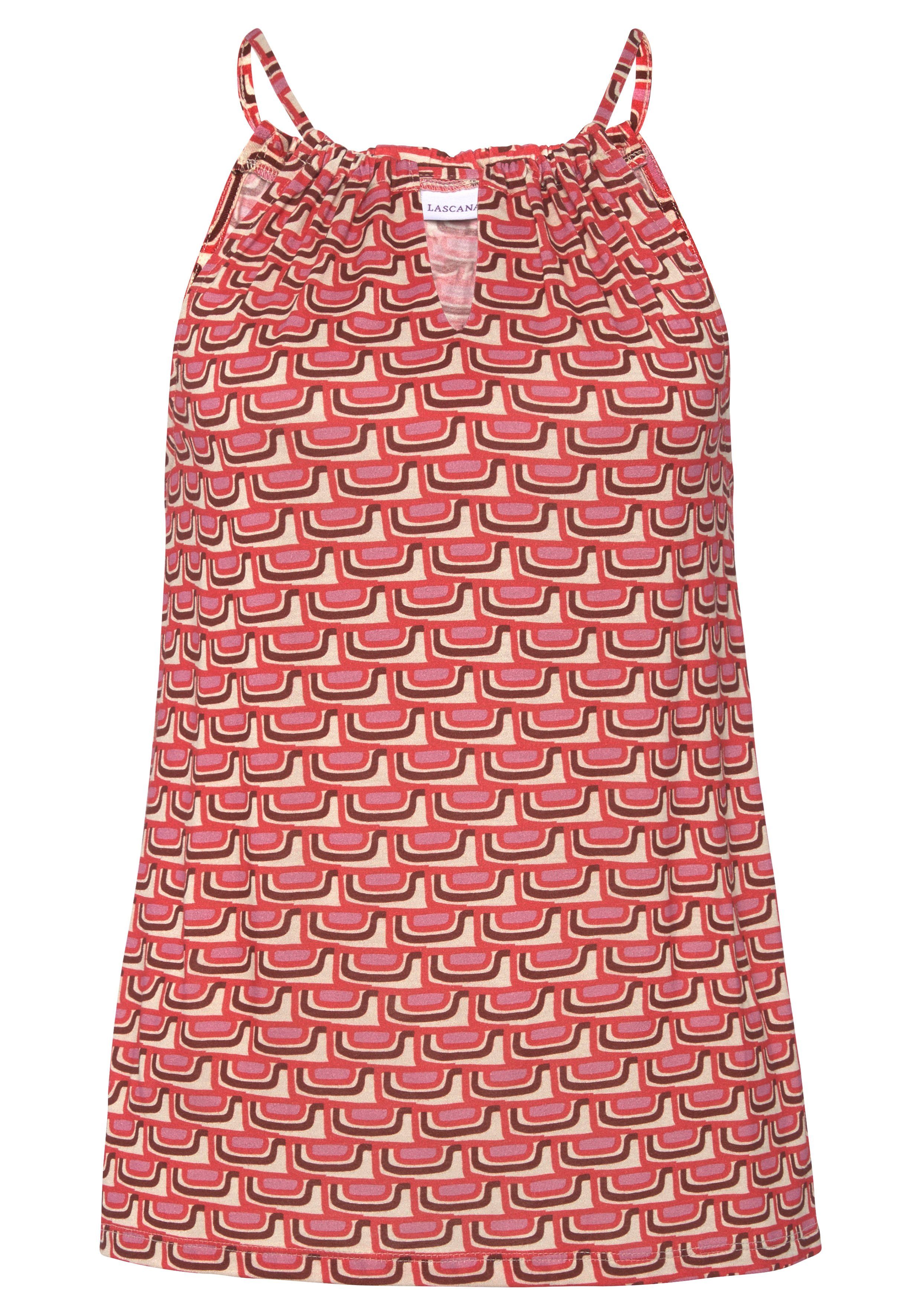 Vivance Strandtop met retro-print, zomers dames-top