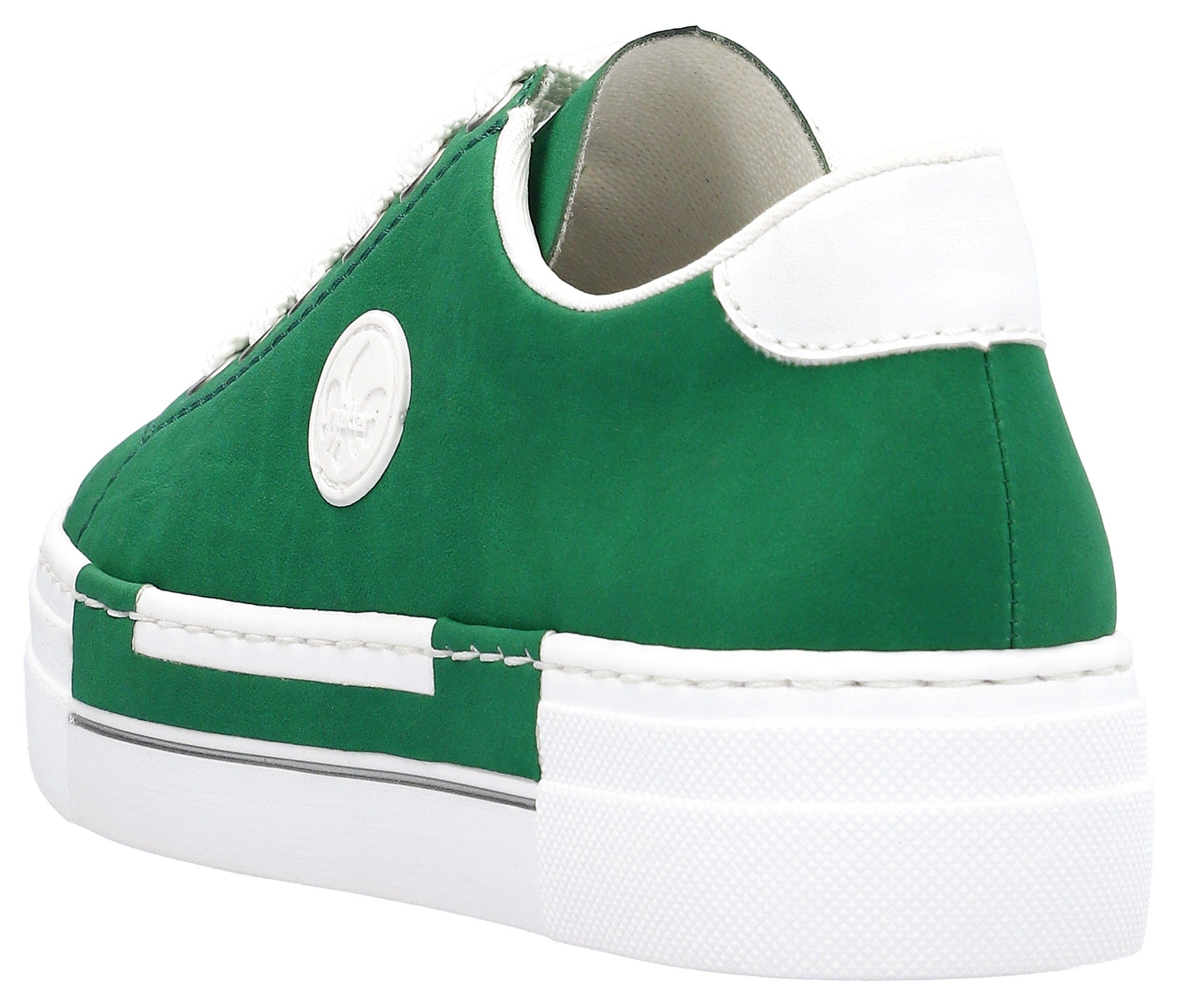 Rieker Sneakers vrijetijdsschoen, lage schoen, veterschoen met plateauzool