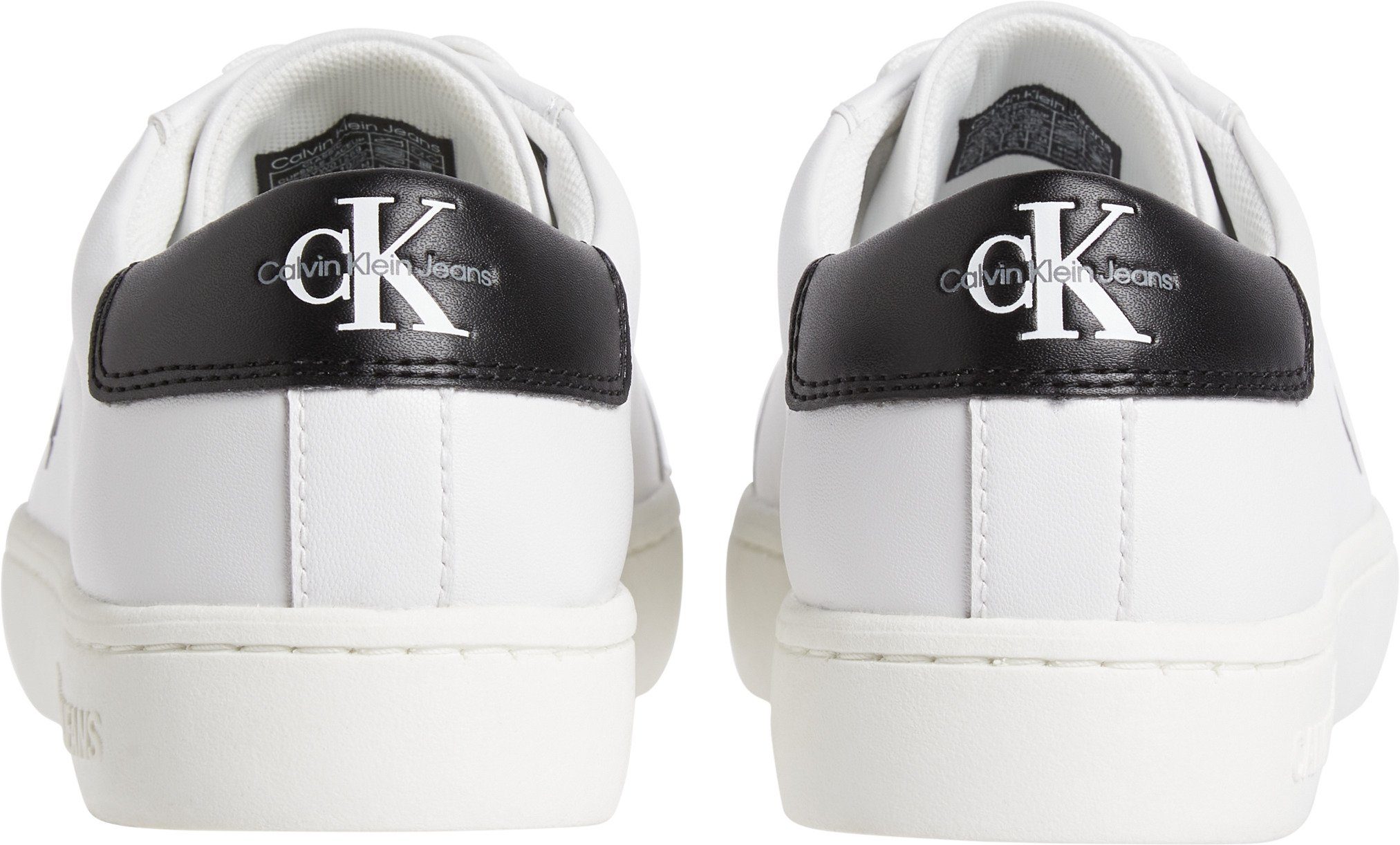 Calvin Klein Sneakers CLASSIC CUPSOLE LACEUP LTH WN met zijlogo, vrijetijdsschoen, lage schoen, veterschoen