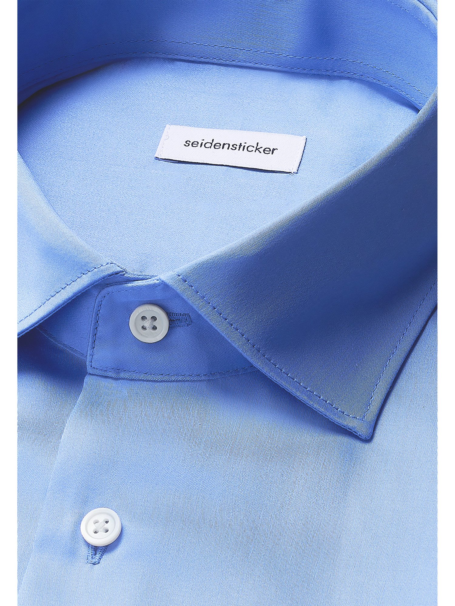 seidensticker Businessoverhemd Zwarte roos Regular 1/1 Kent kraag effen