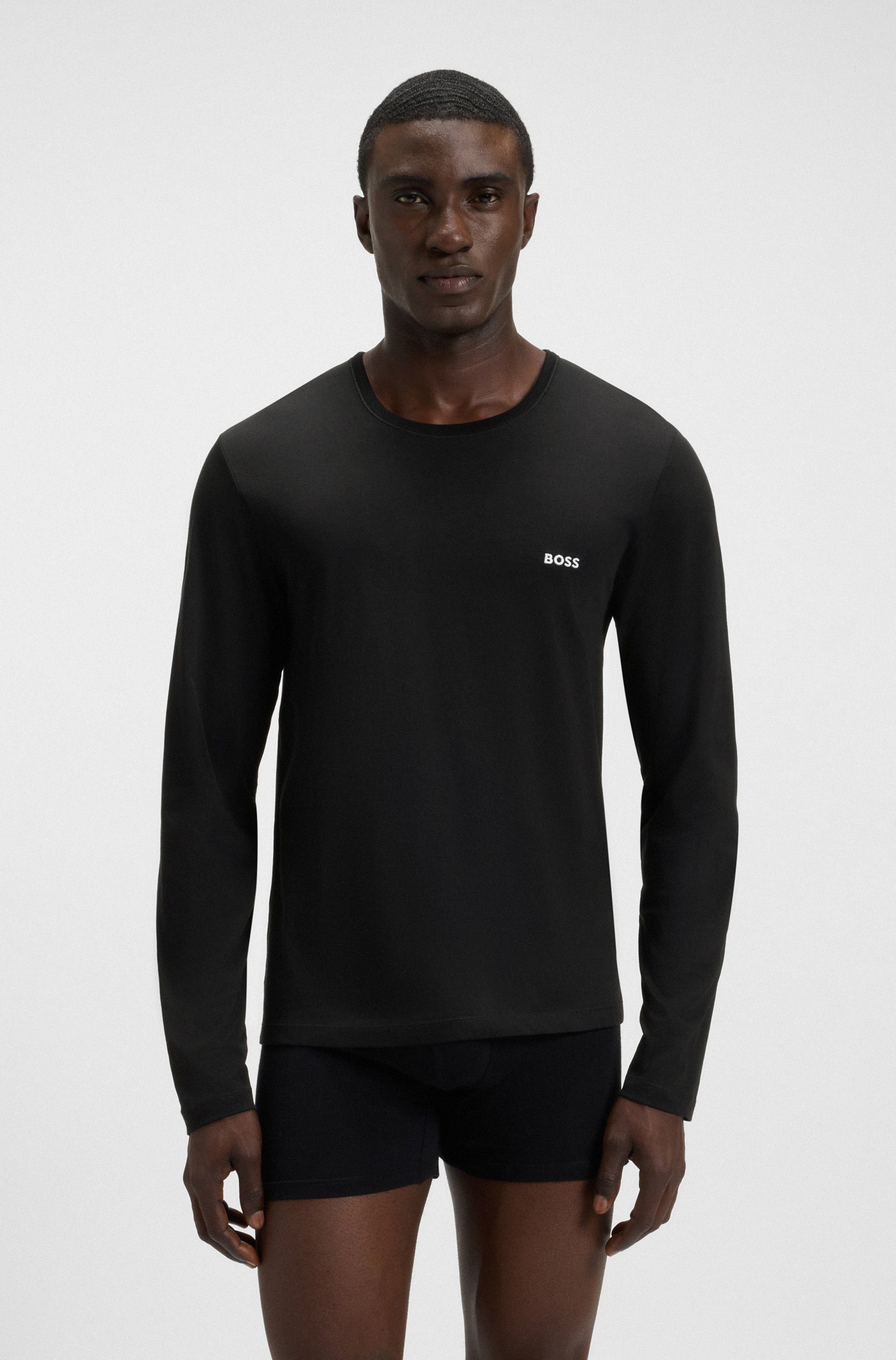 BOSS Shirt met lange mouwen Longsleeve-Shirt R-Neck Classic COTTON 3pcs/pack (3-delig)