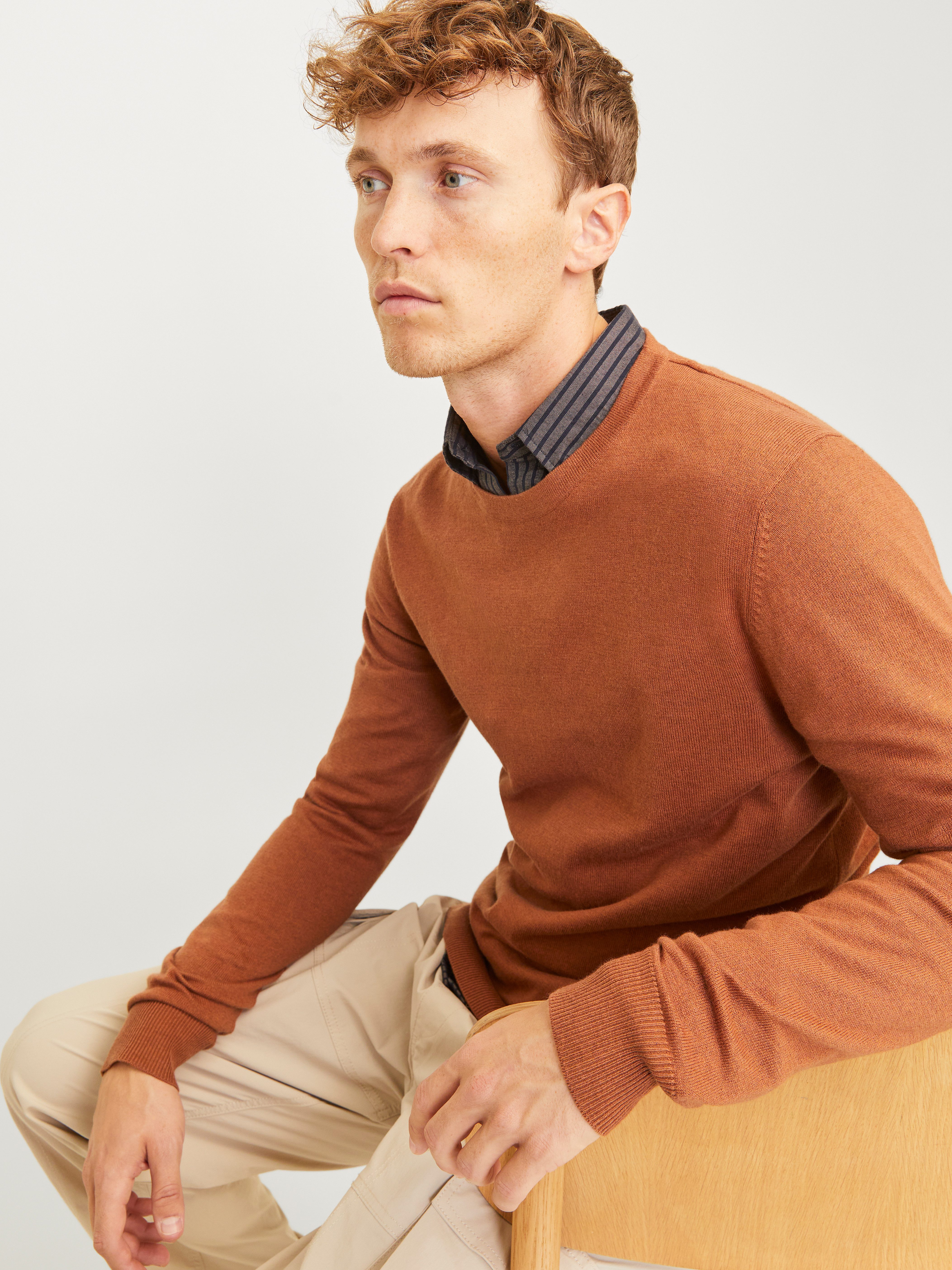 Jack & Jones Gebreide trui JJEEMIL KNIT CREW NECK NOOS