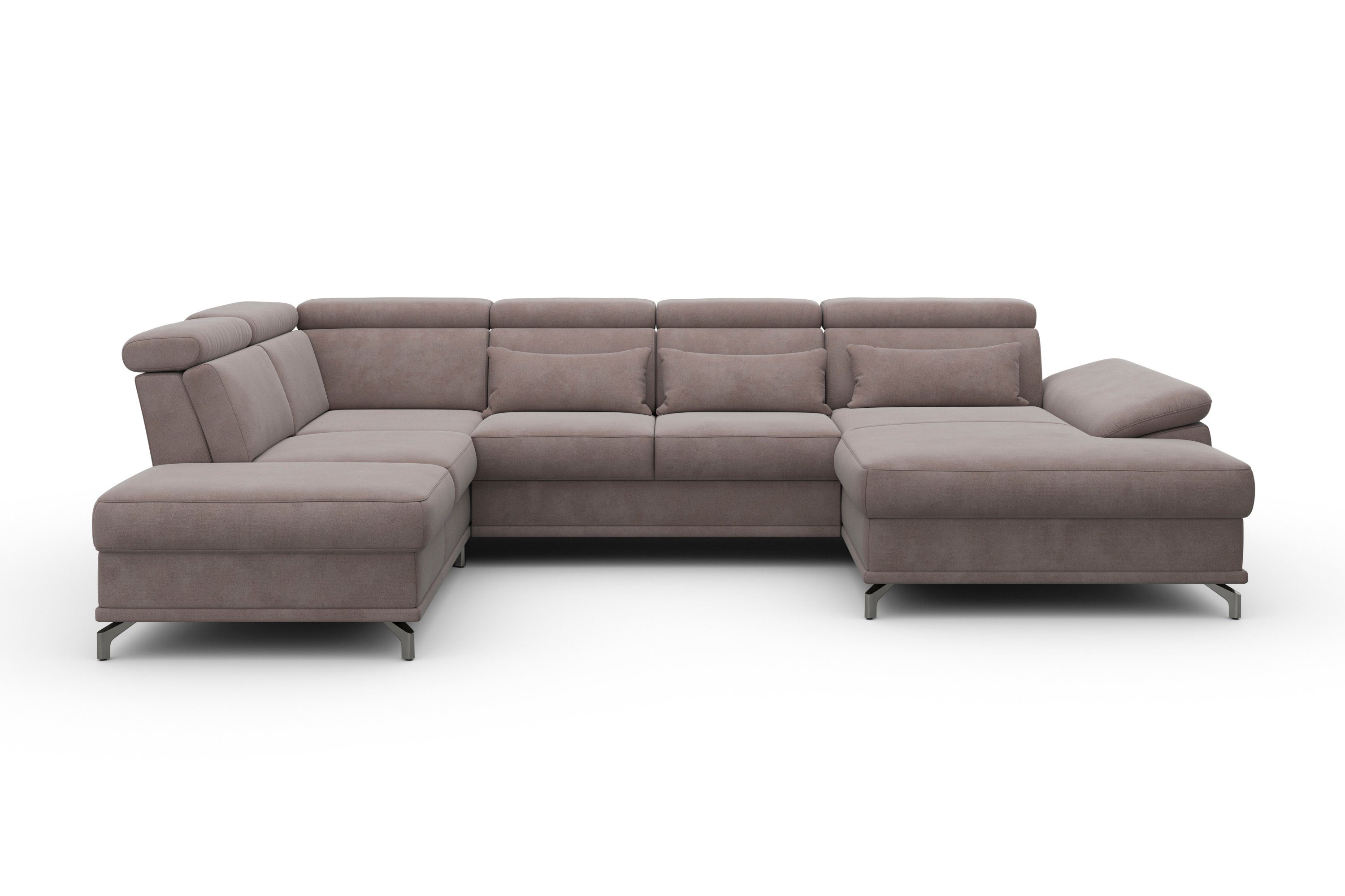 sit&more Zithoek Cabrio U-vorm, met zitdiepteverstelling, arm- en hoofdsteunverstelling
