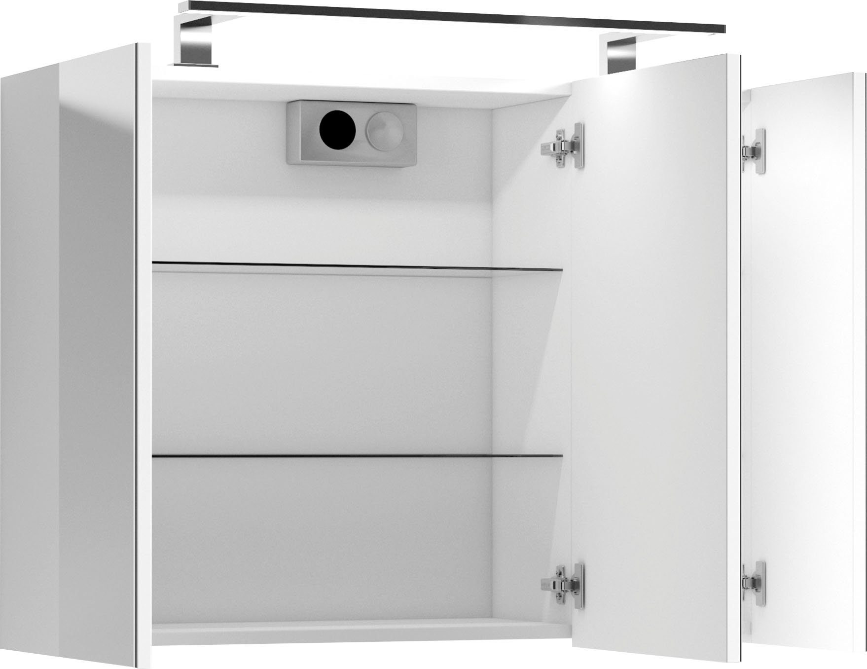 Homexperts Spiegelkast Salsa Breedte 80 cm, met ledverlichting & schakelaar-/stekkerdoos
