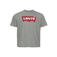 levi's plus t-shirt big graphic tee met logo-frontprint grijs