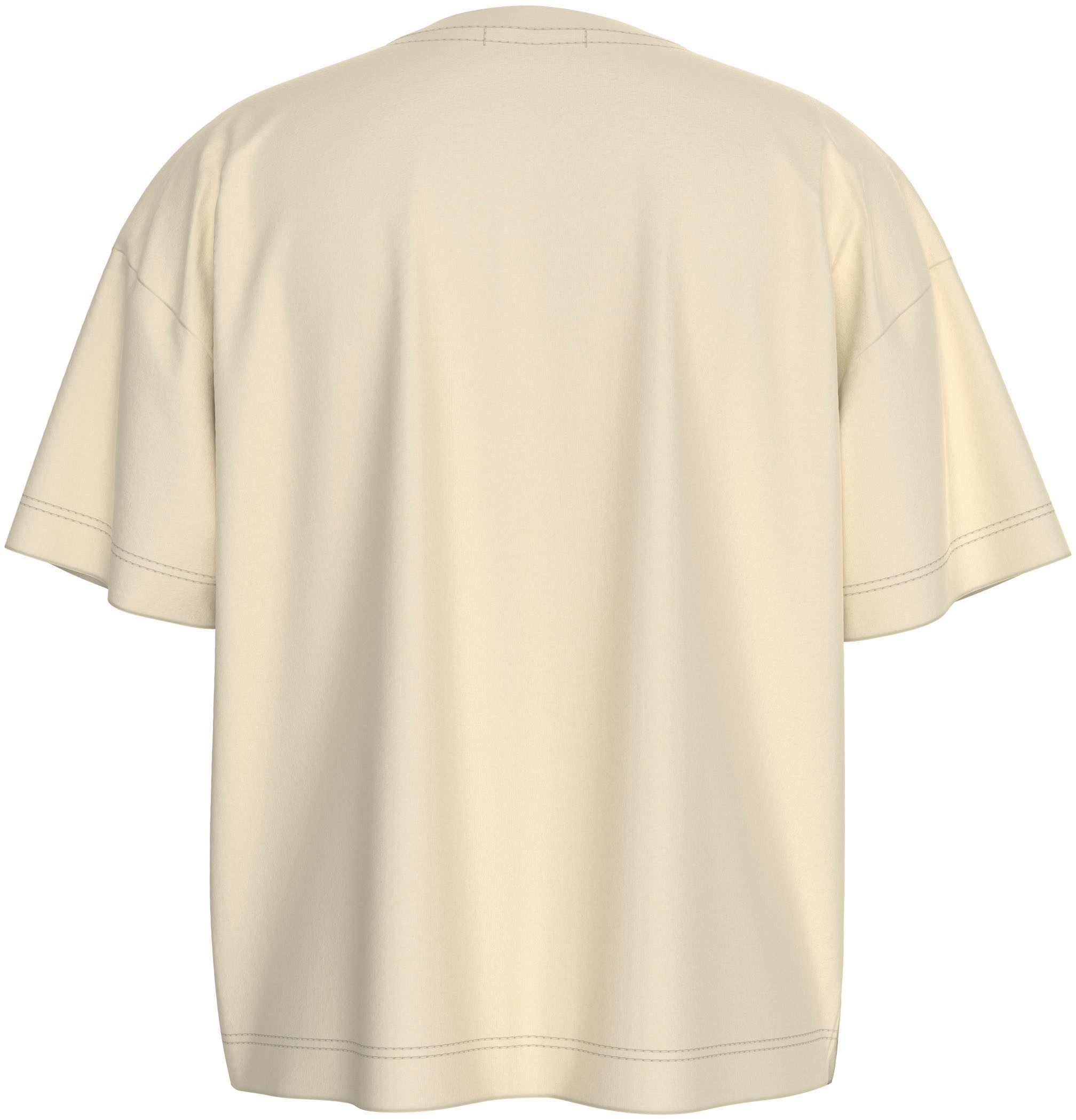 Calvin Klein T-shirt GLITTER MONOGRAM BOXY SS T-SHIRT voor kinderen tot 16 jaar met glinsterend merklabel