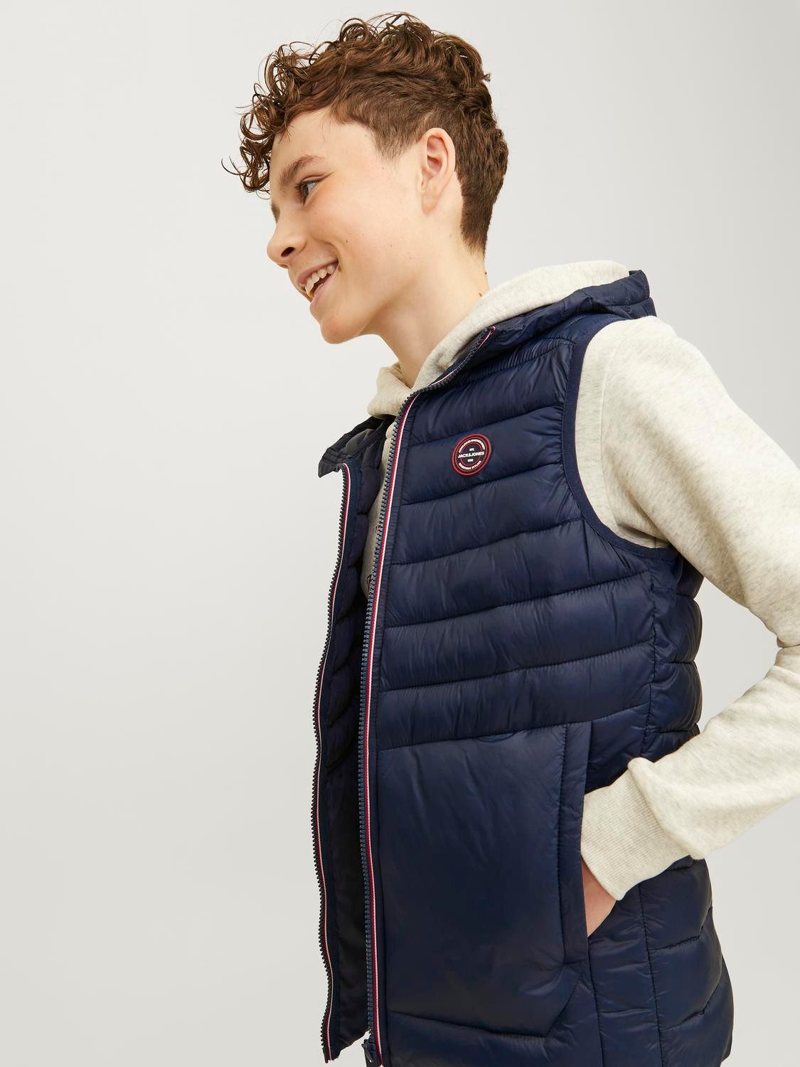 Jack & Jones Junior Bodywarmer JJESPRINT PUFFER BW HOOD NOOS JNR