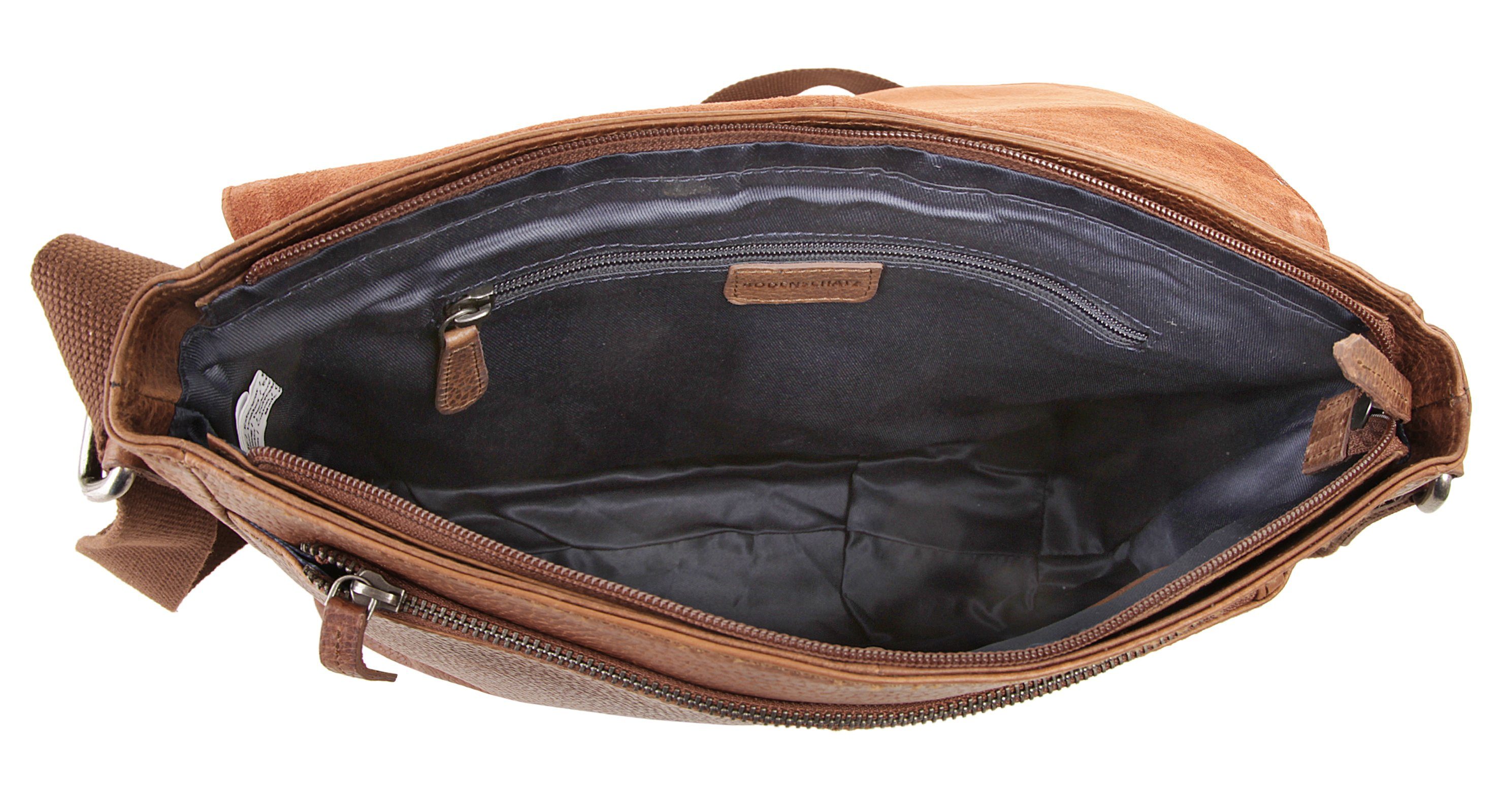 BODENSCHATZ Messenger Bag echt leder