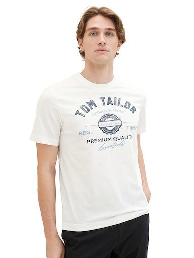 Tom Tailor T-shirt met grote logo-frontprint