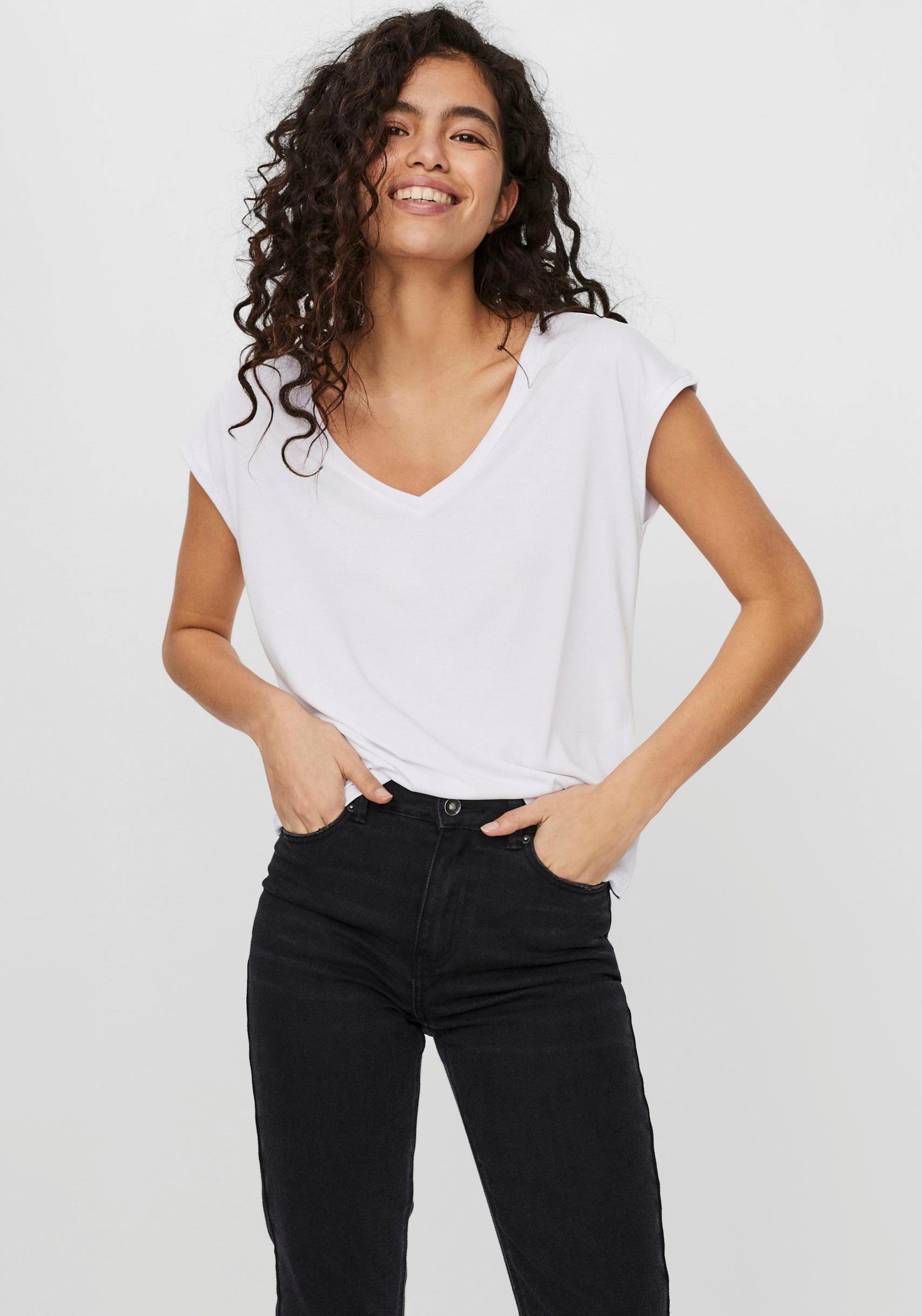 Vero Moda Shirt met V-hals VMFILLI