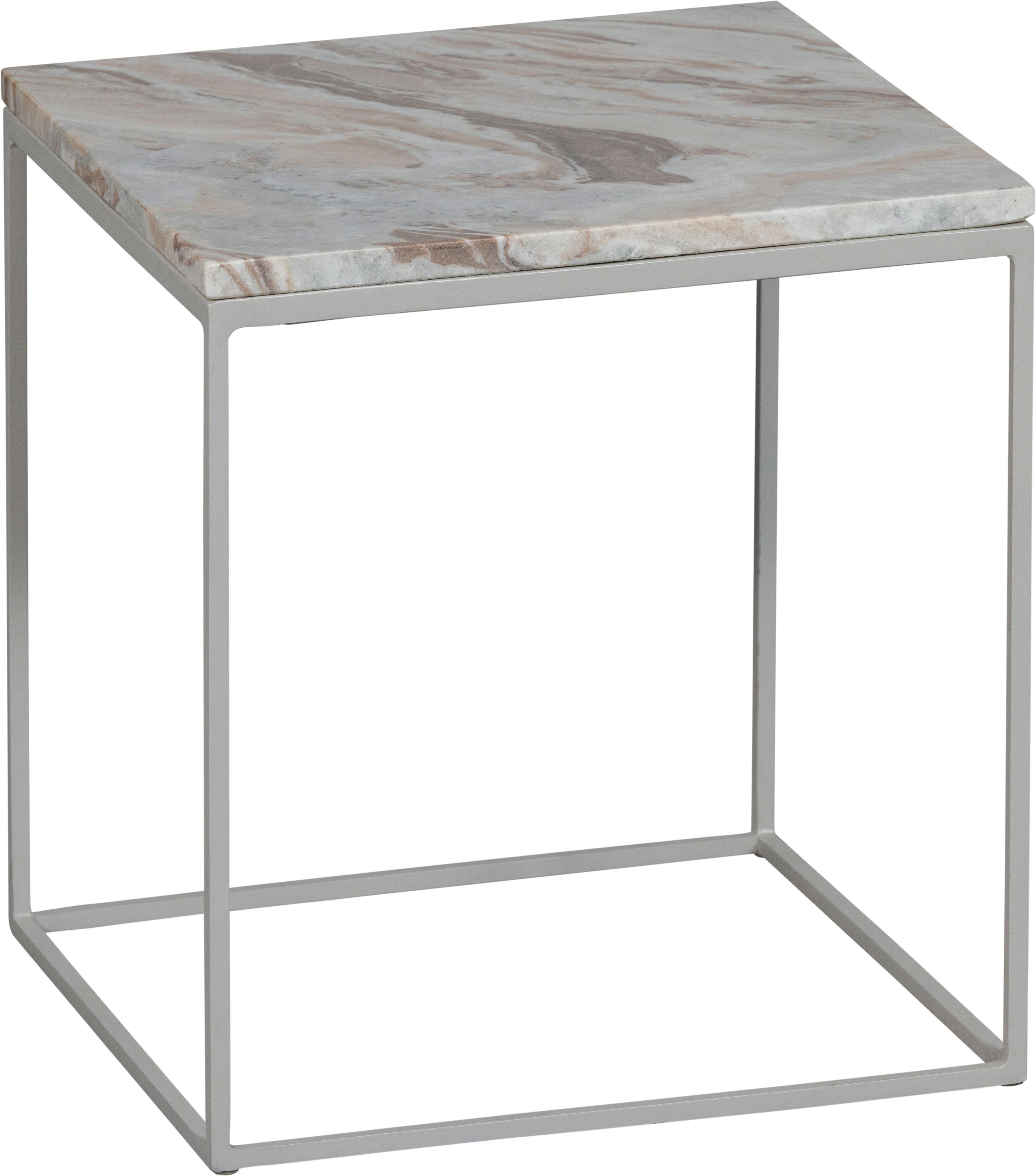 WOOOD Salontafel Mellow met marmeren tafelblad, h 45 cm x b 40 cm salontafels wit