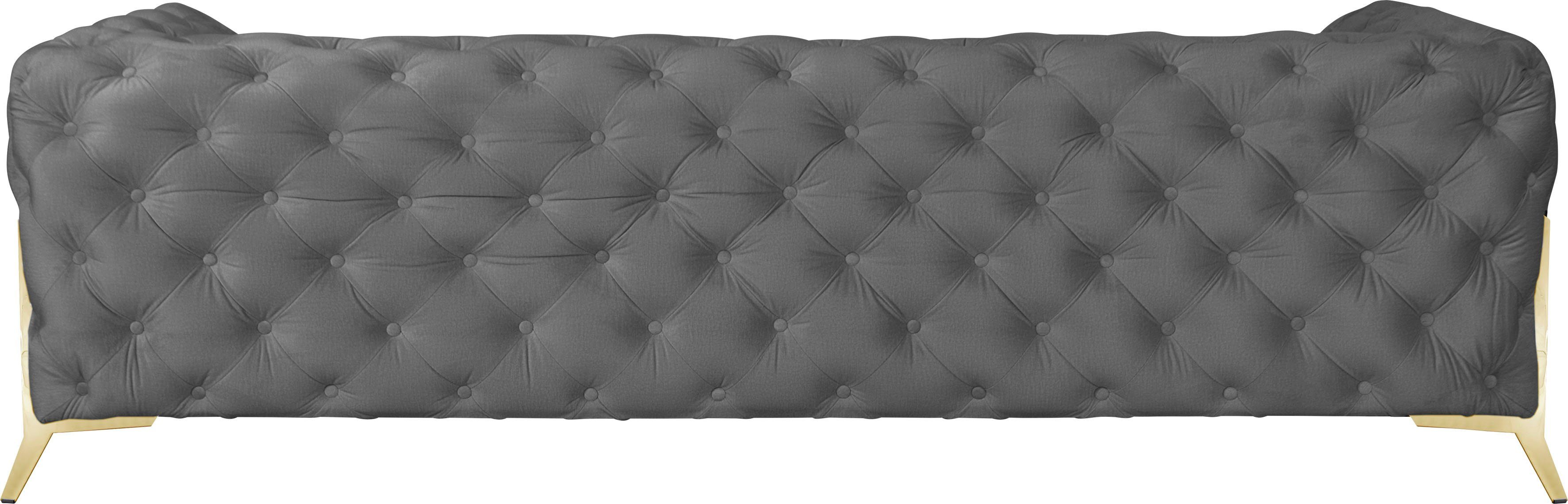 Leonique Chesterfield-bank Amaury luxueuze capitonnage, moderne chesterfield look, kleur van de poten ter keuze