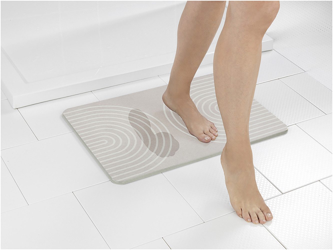WENKO Badmat Model Nazca antislip, sterk waterabsorberend, van kiezelgur (1 stuk)