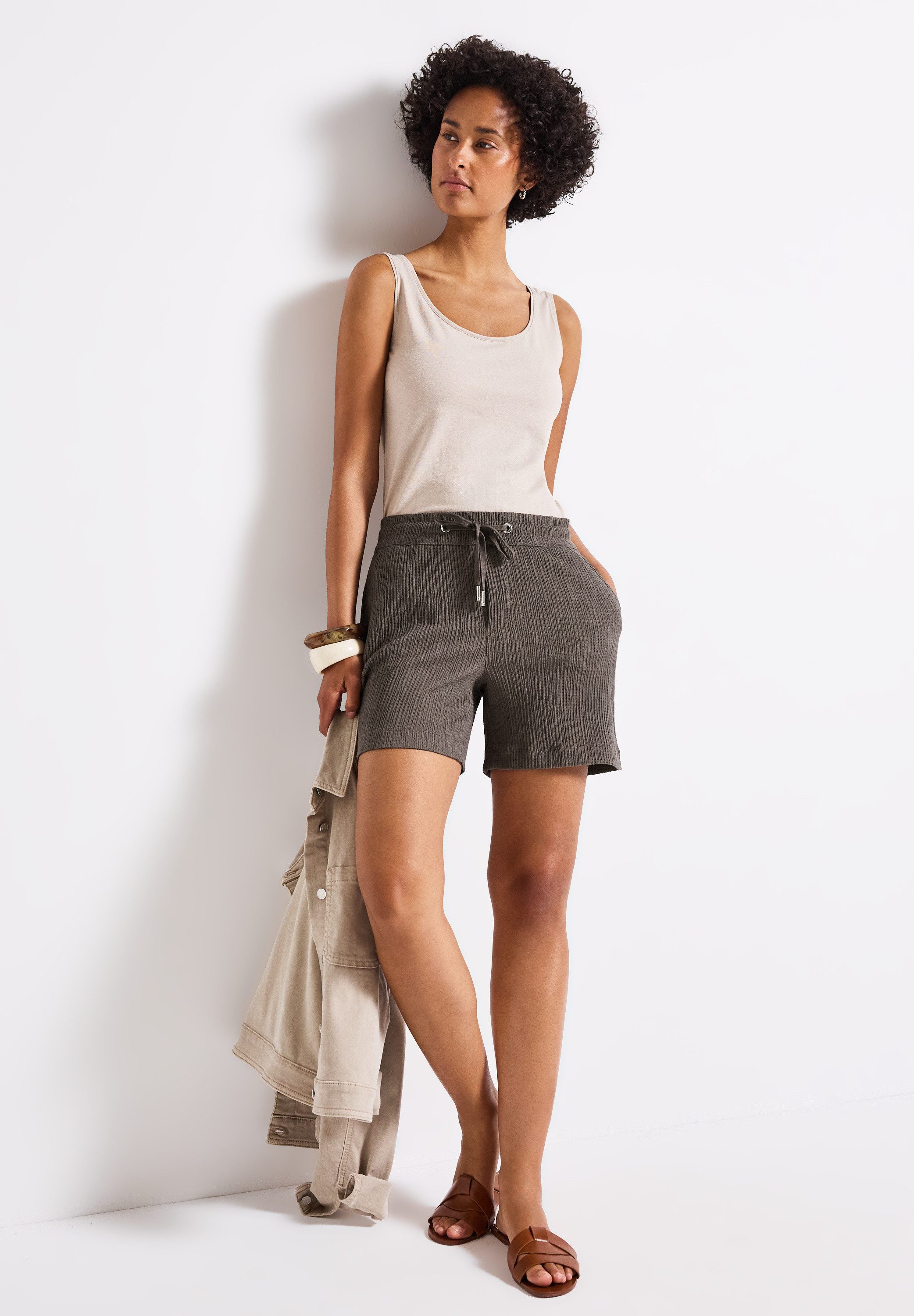 STREET ONE Short met structuur