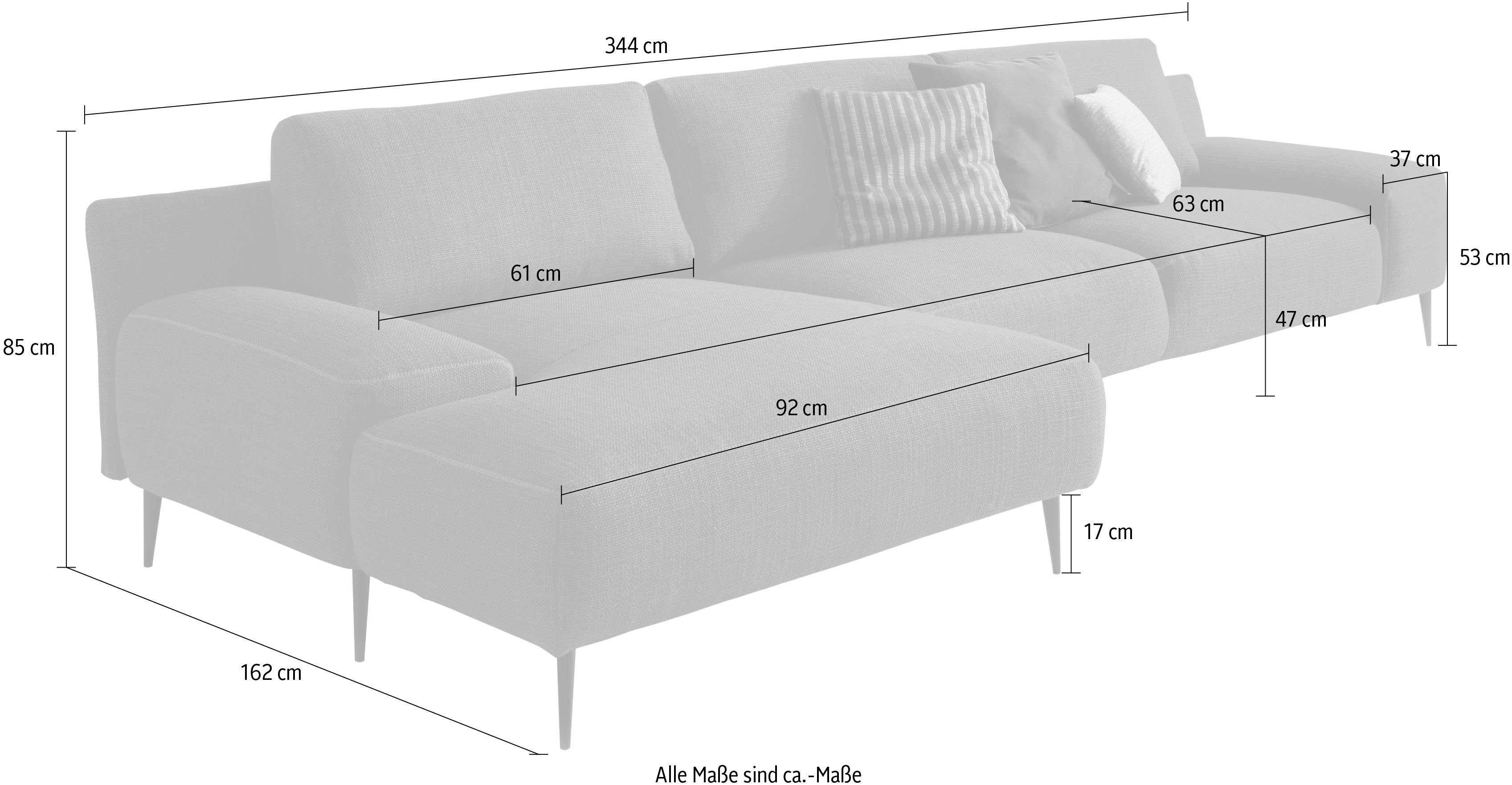 designwerk Hoekbank Forma, tijdloze designbank met actuele poot, L-vorm