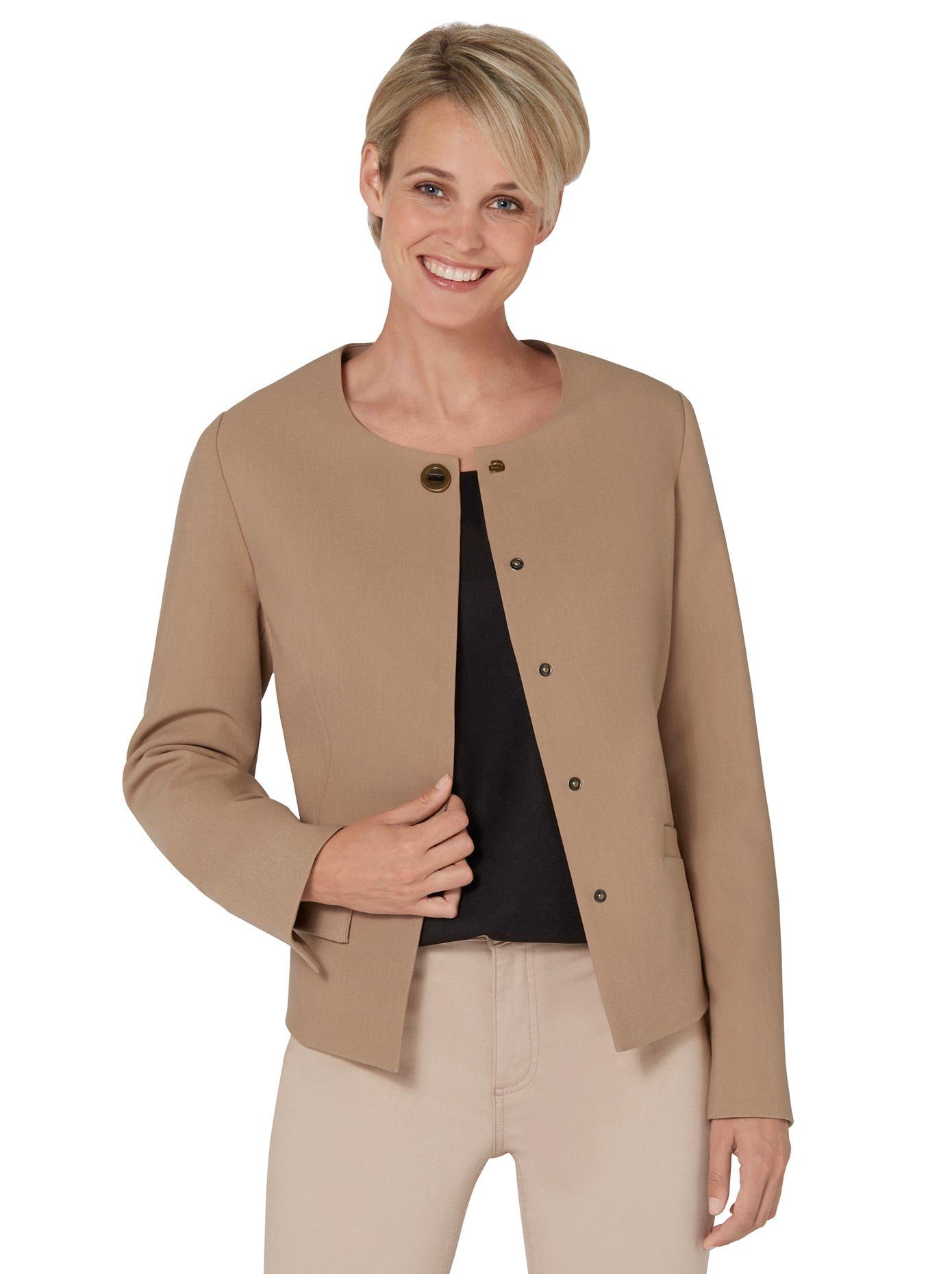 lady korte blazer bruin