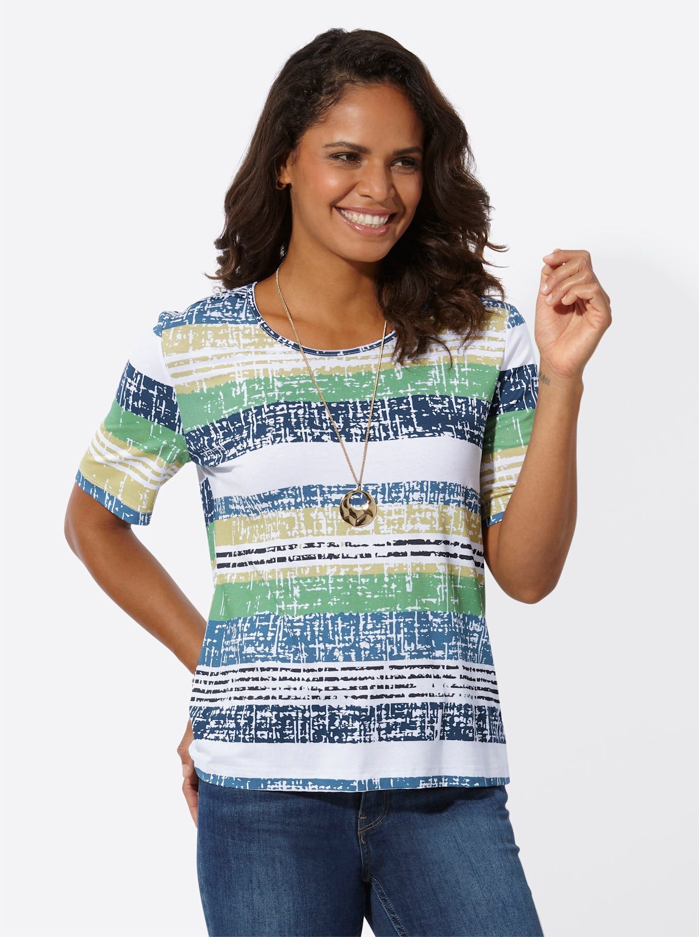 Casual Looks Shirt met korte mouwen Shirt met ronde hals (1-delig)
