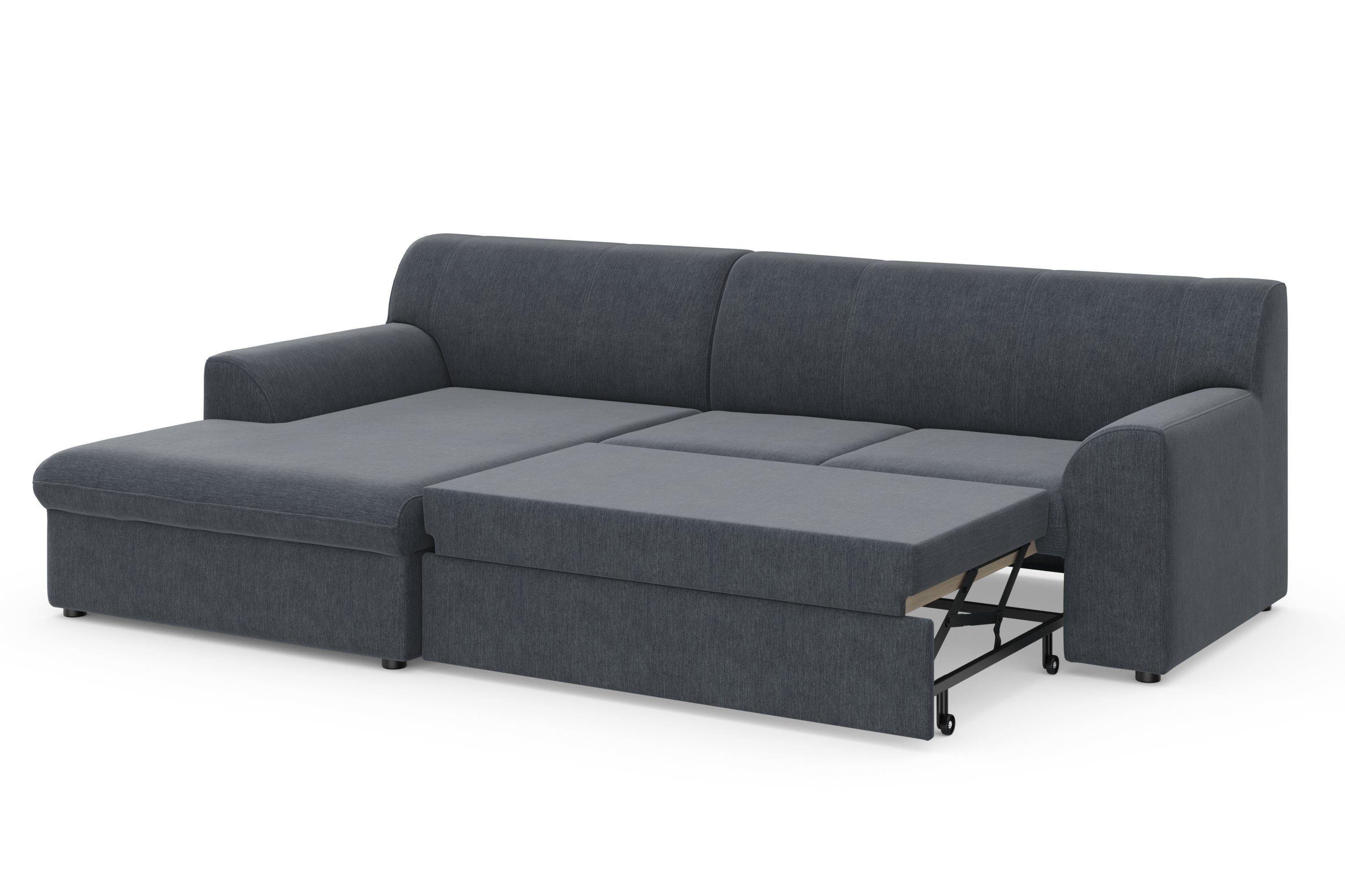 DOMO collection Hoekbank Topper, elegant en tijdloos, compacte afmetingen 245/155cm, L-vorm