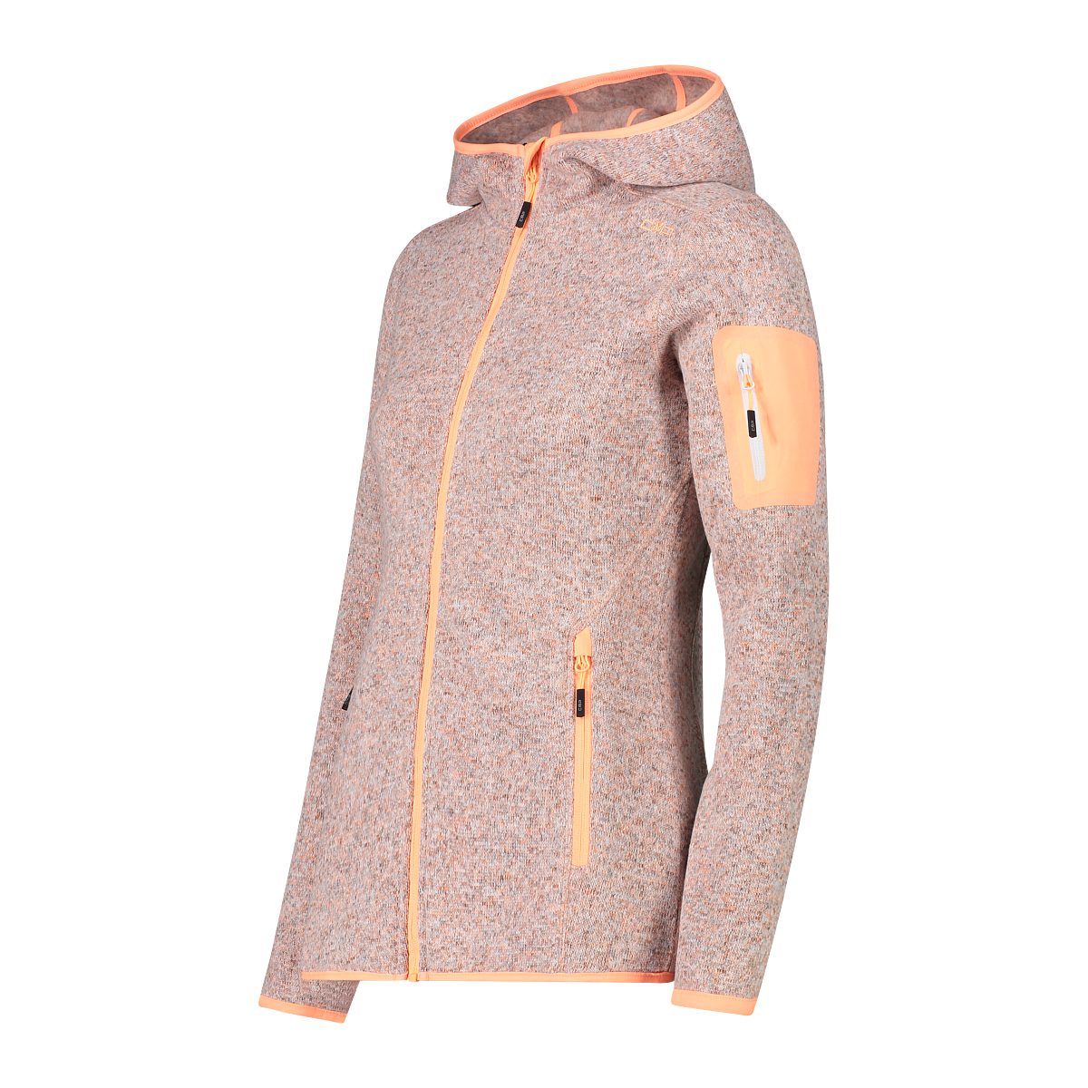 CMP Gebreid fleecejack KNITTED MELANGE HOODY WOMAN HOODY (1 stuk)