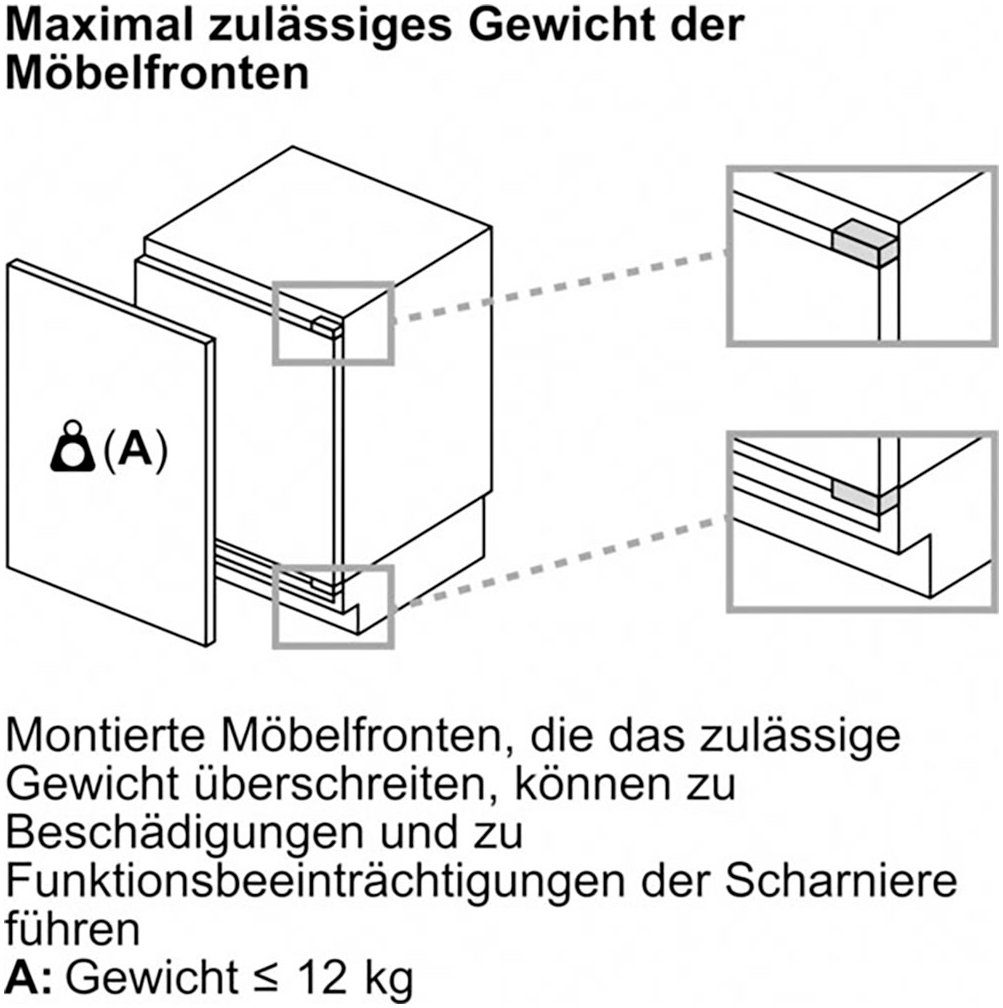BOSCH Inbouw koelkast KUL22VFD0, 82 cm x 59,8 cm