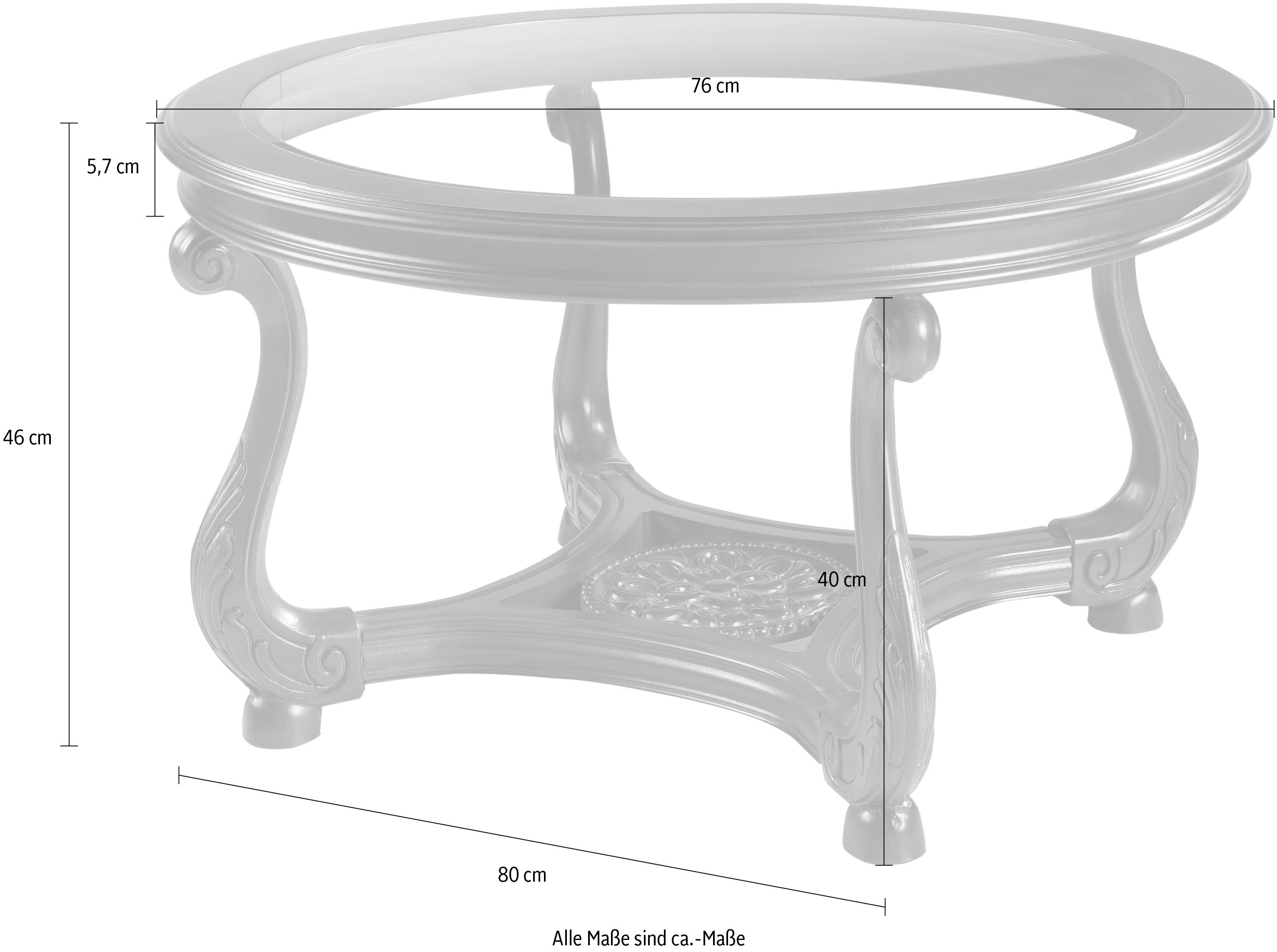 Home affaire Bijzettafel Fiume Breedte 80 cm