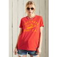 superdry t-shirt cali surf classic crew in cool streepdessin rood