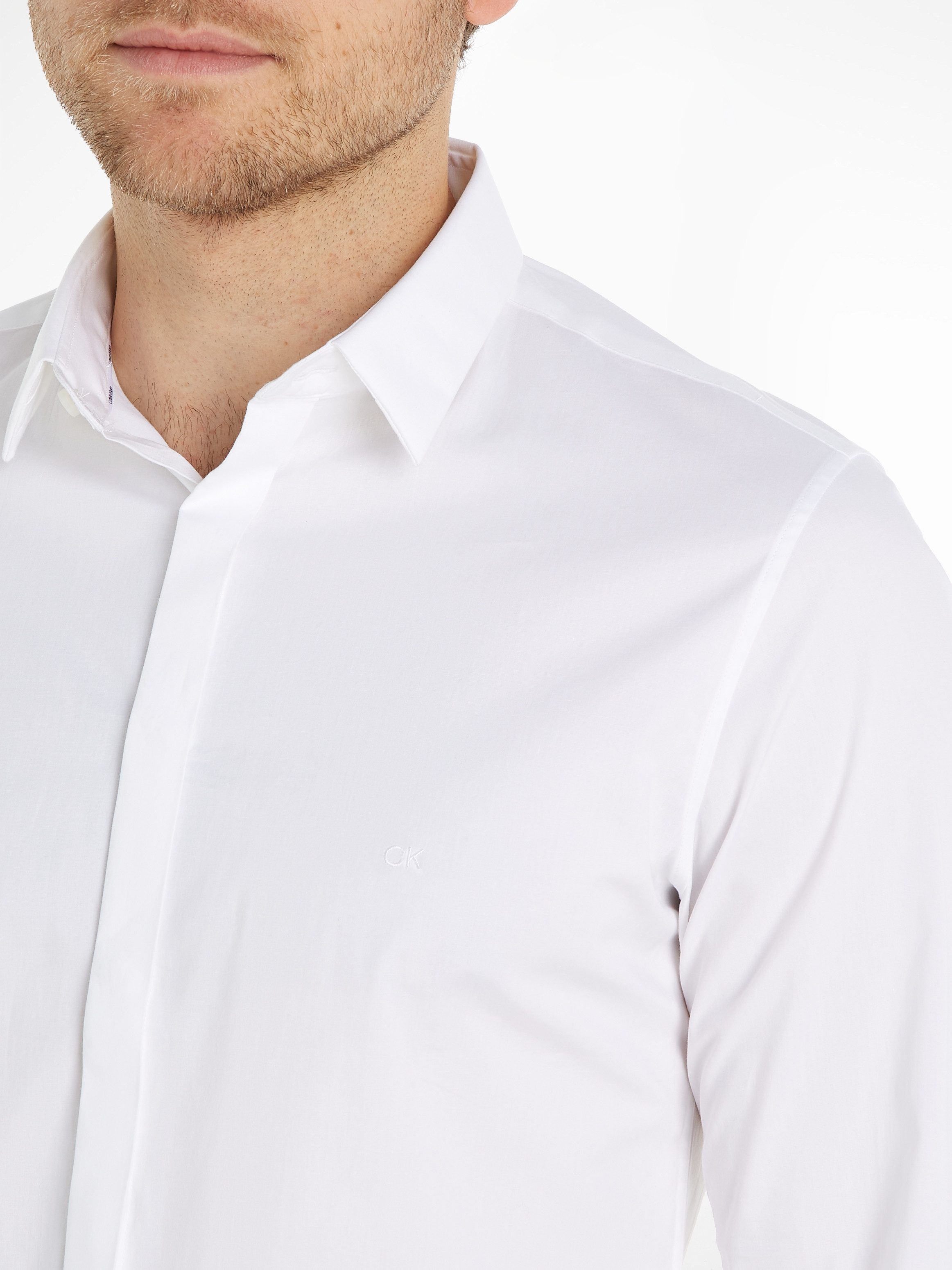 Calvin Klein Overhemd met lange mouwen POPLIN HP EXTRA SLIM SHIRT