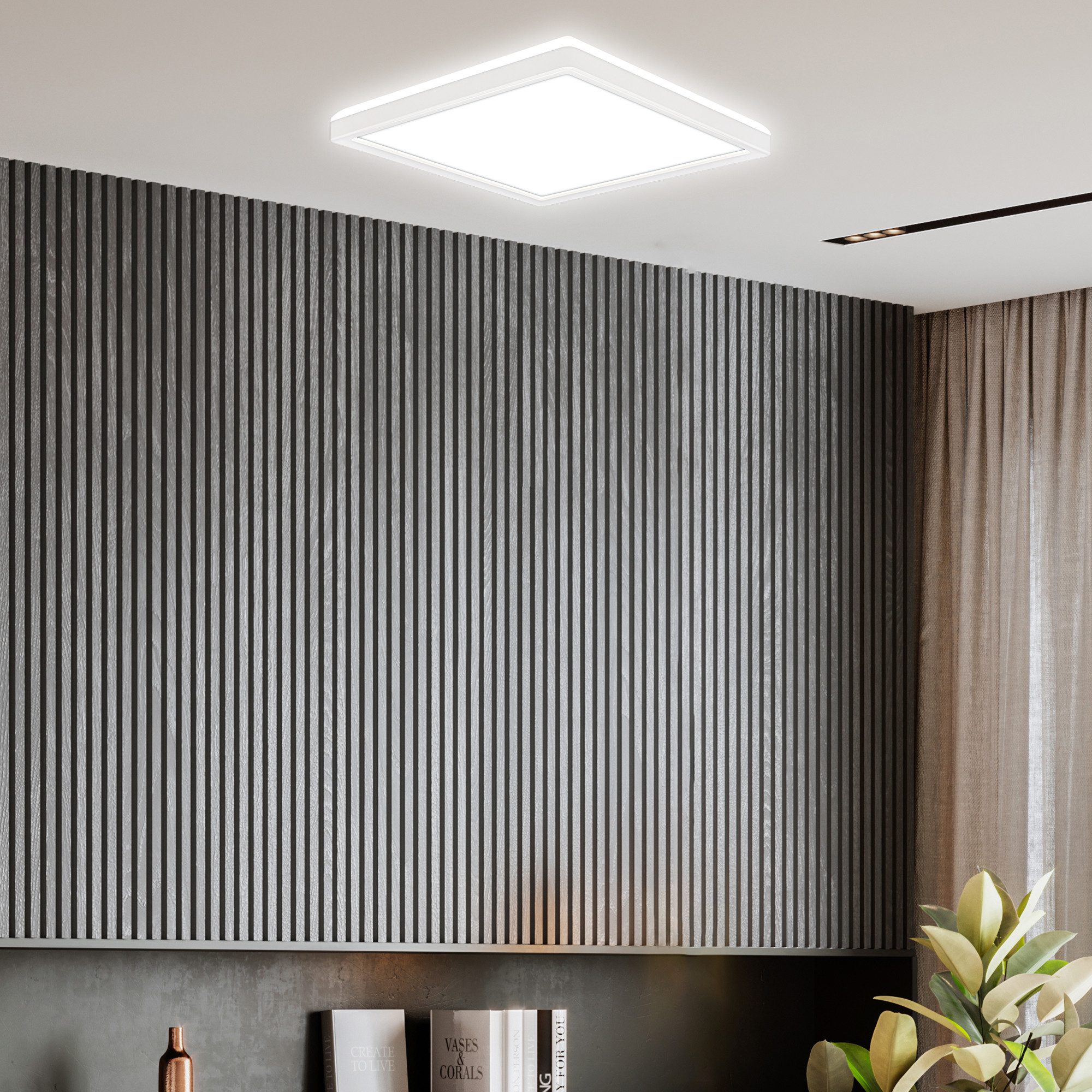 B.K.Licht Led-plafondlamp BKL1599 ultra dunne plafondlamp, LED paneel met backlight