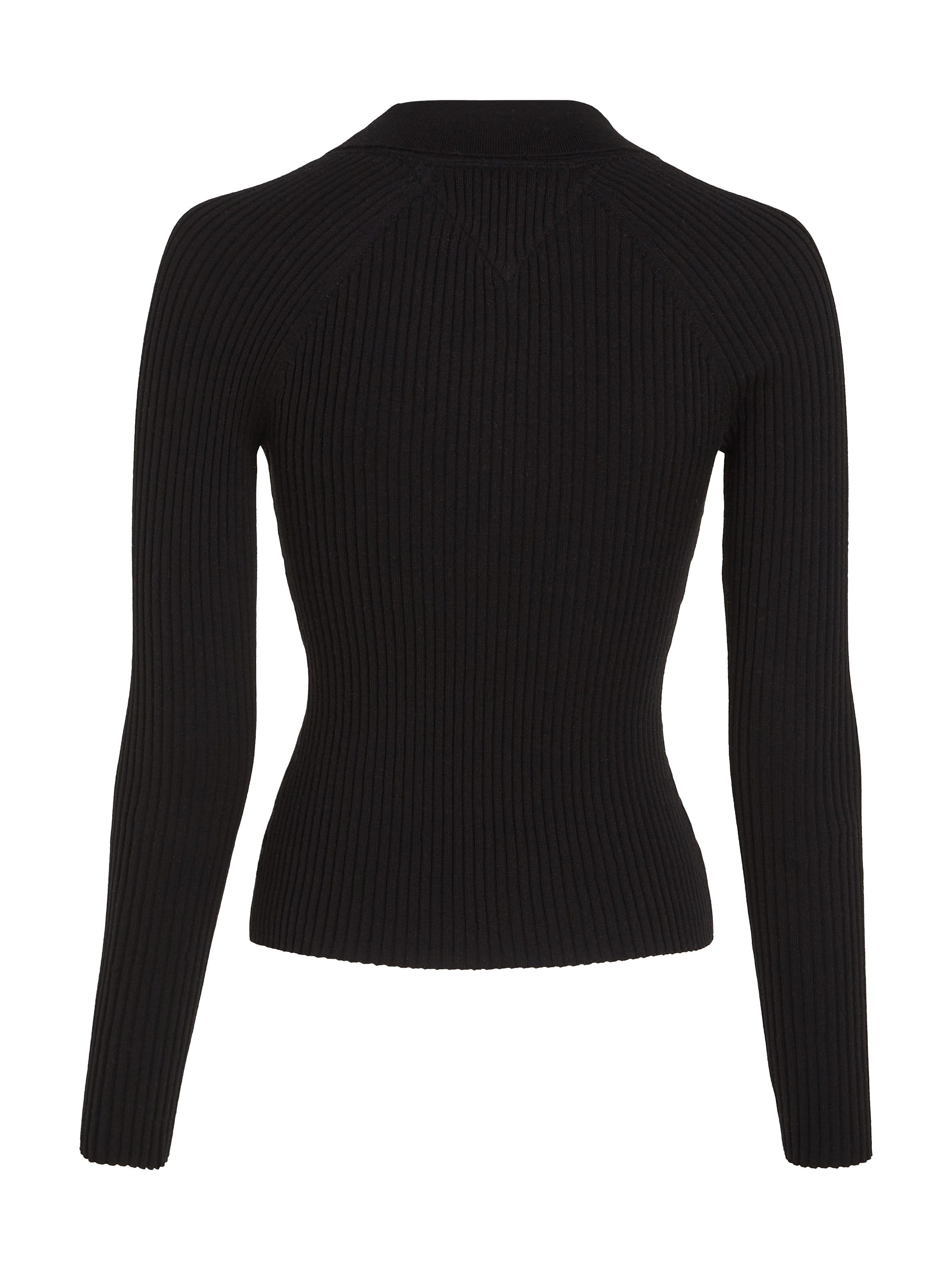 TOMMY JEANS Gebreide trui TJW COLLAR BADGE RIB SWEATER