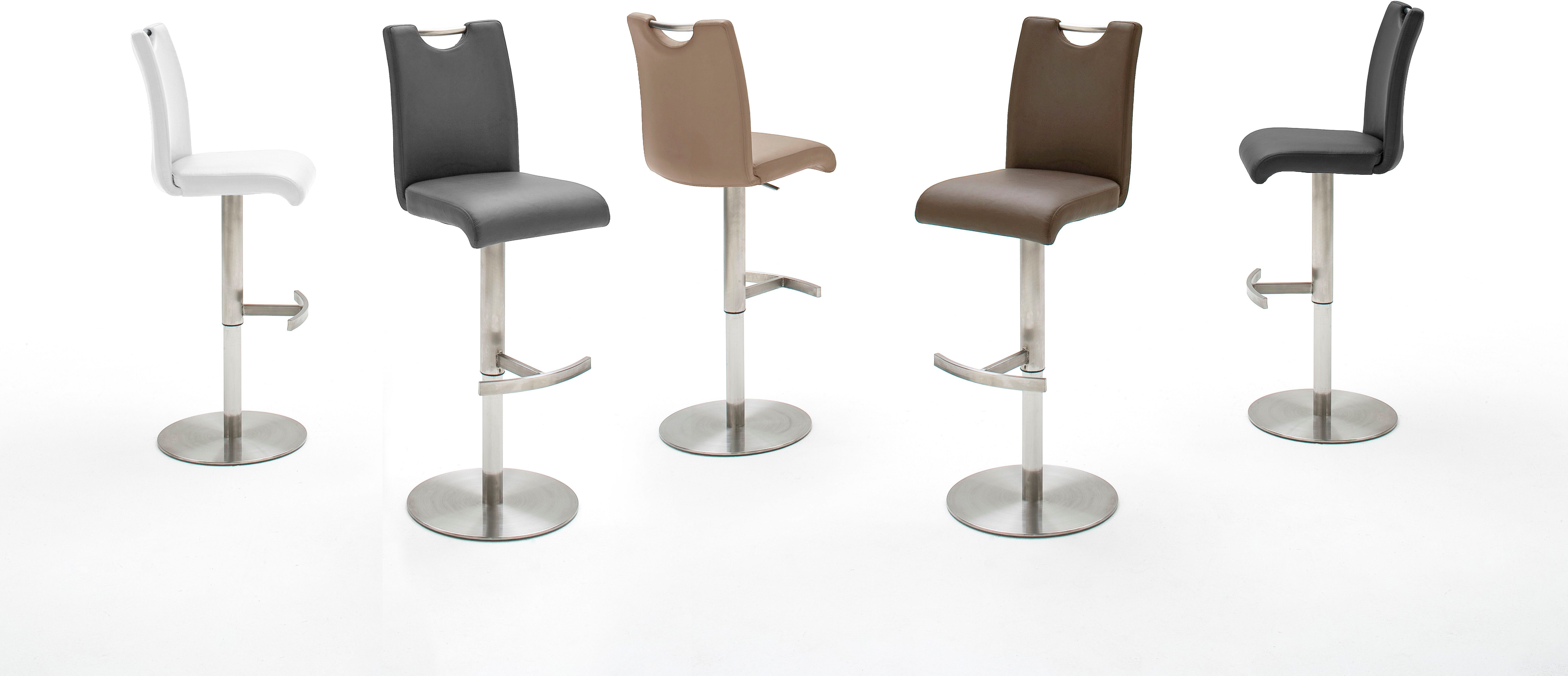MCA furniture Bistrostoel ALESI met rugleuning, 360° draaibaar, zithoogte verstelbaar van 56-81 cm
