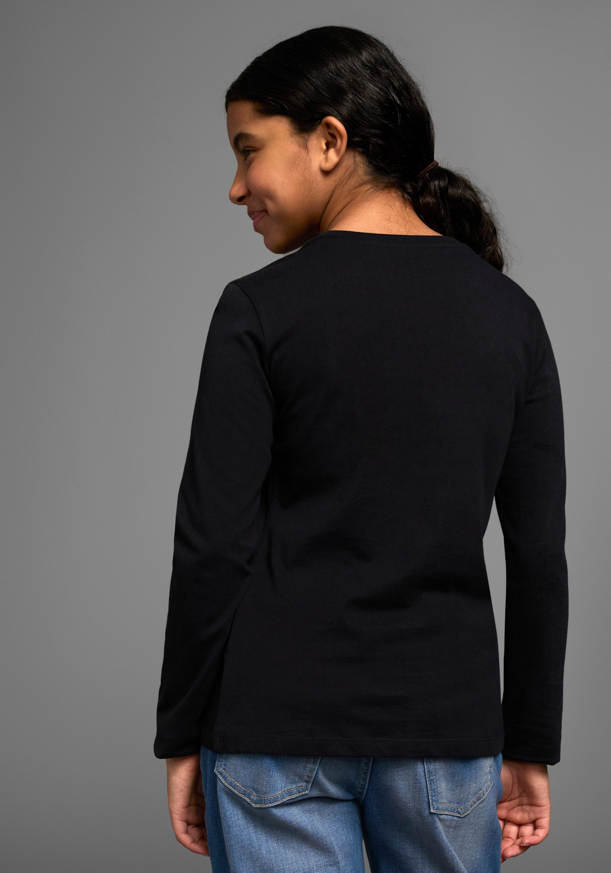 KIDSWORLD Shirt met lange mouwen Sorry. hab nicht zugehört Lange mouwen, basic pasvorm, met frisse print en statements