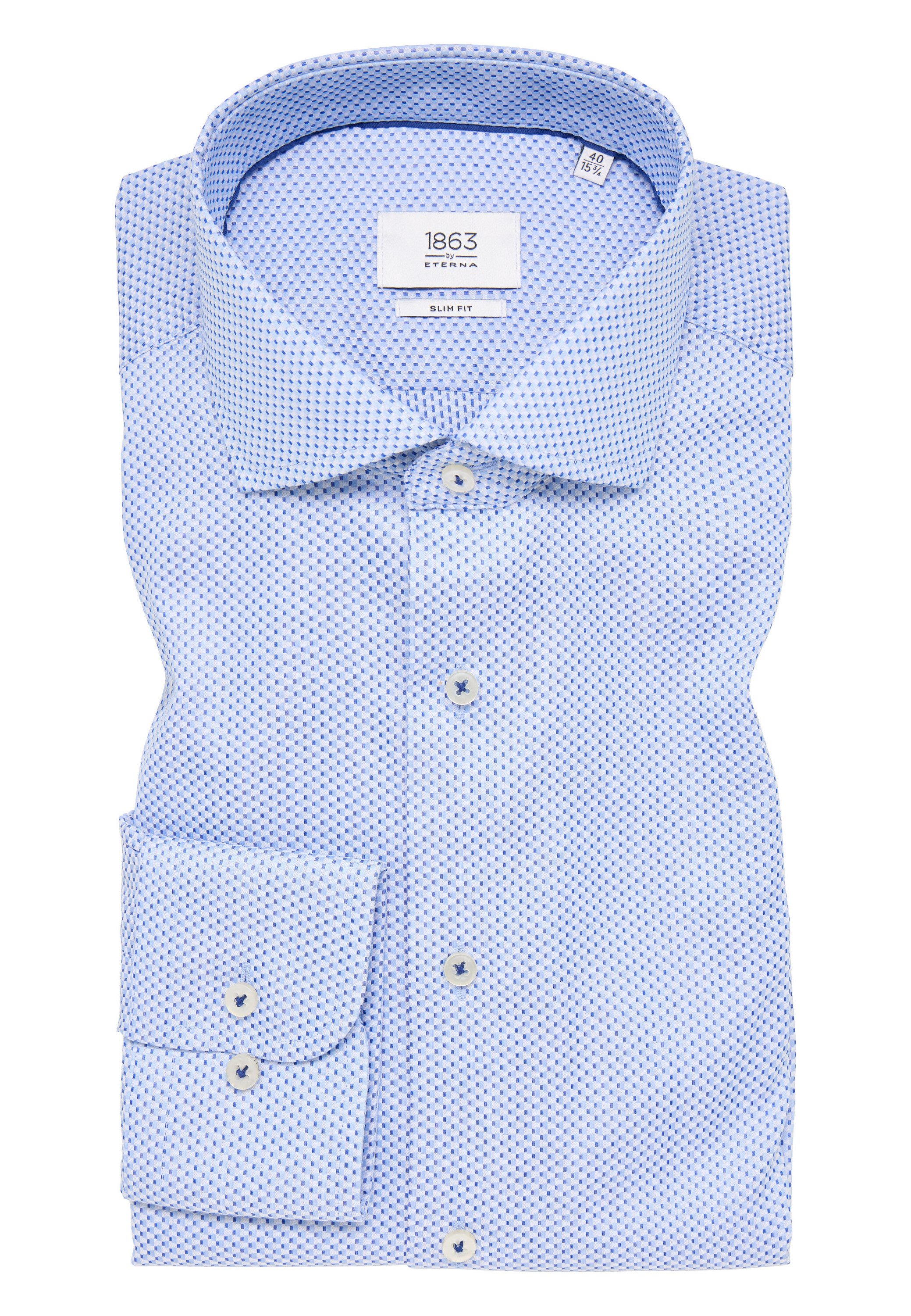 Eterna Overhemd met lange mouwen Slim fit NON IRON (strijkvrij)