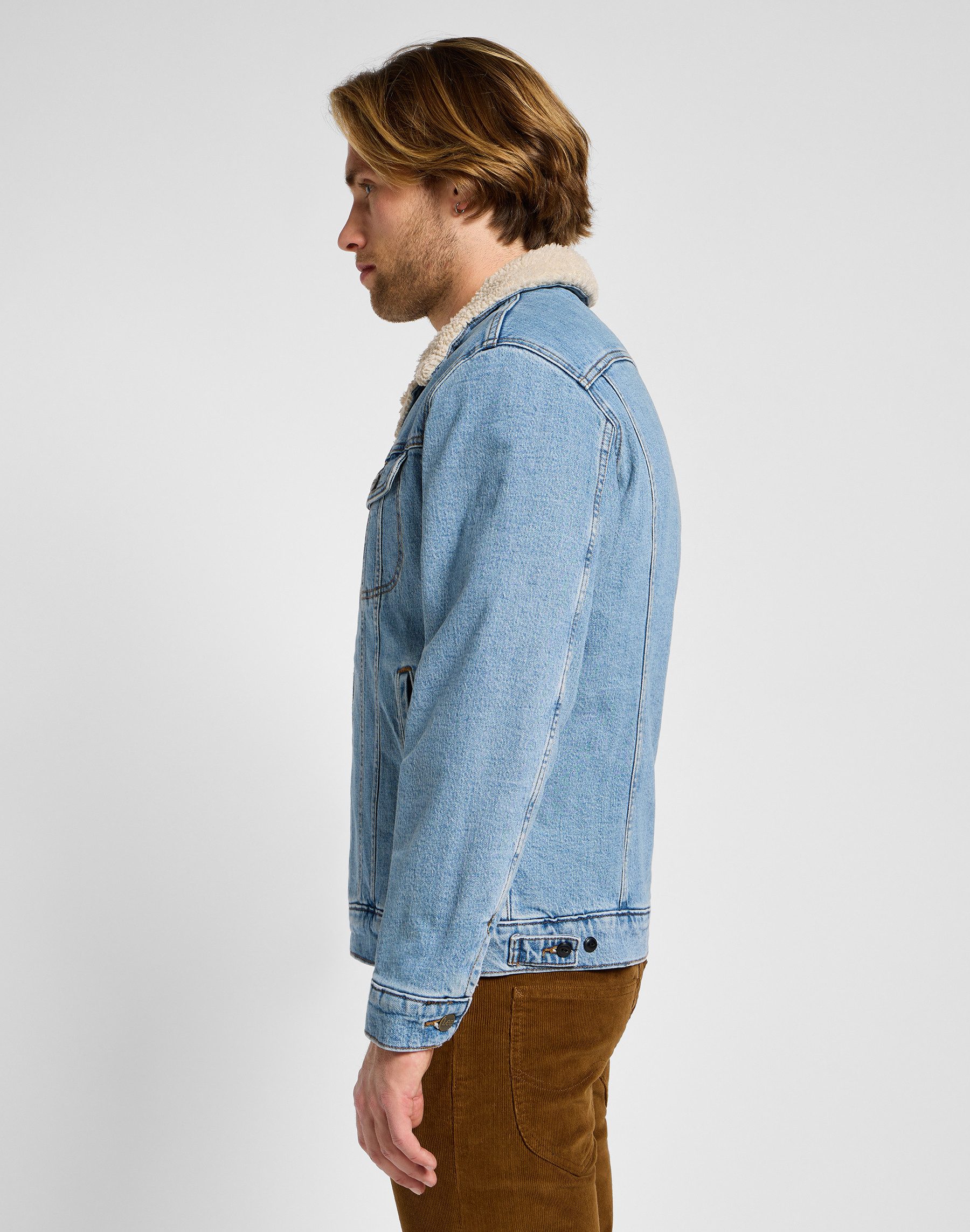 Lee® Jeansjack SHERPA JACKET met knoopsluiting