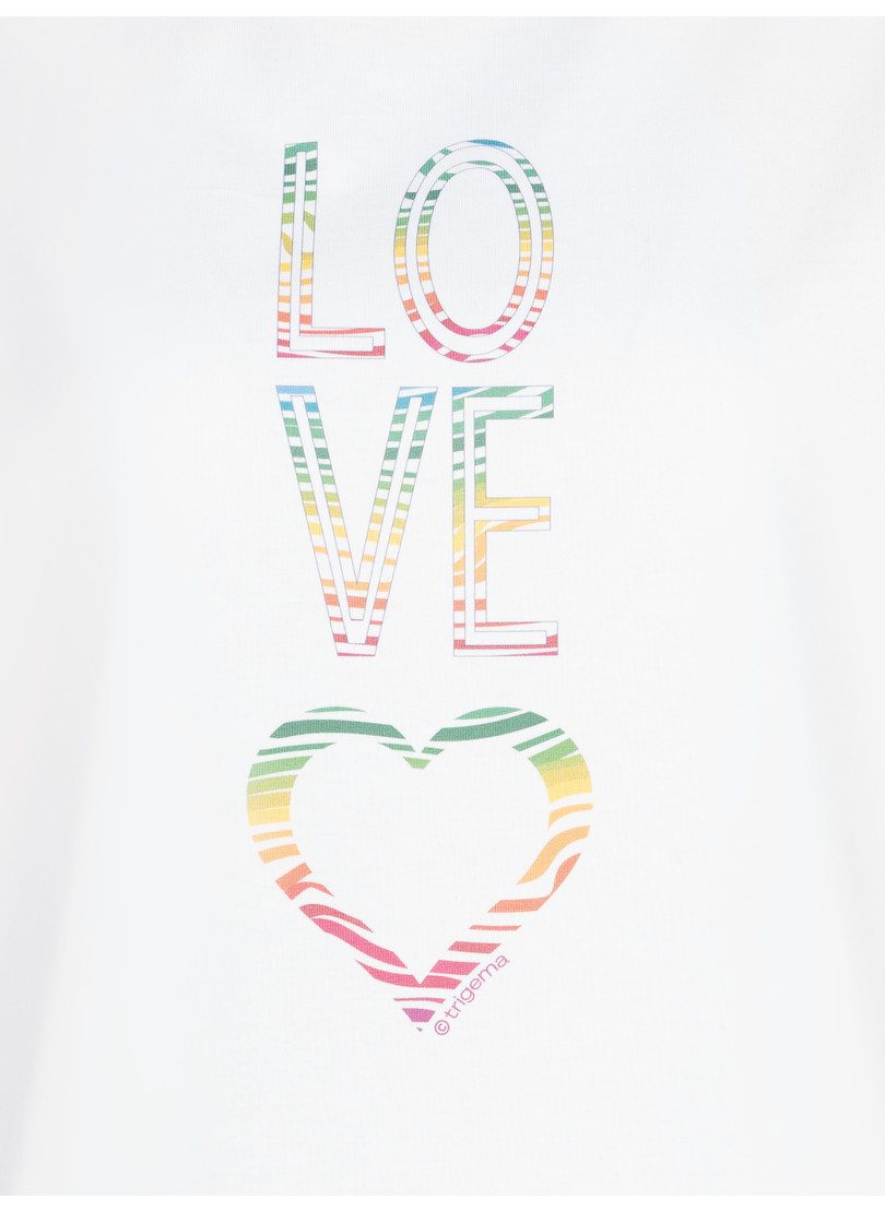 Trigema T-shirt TRIGEMA oversized T-shirt met kleurrijke printmotieven (1-delig)