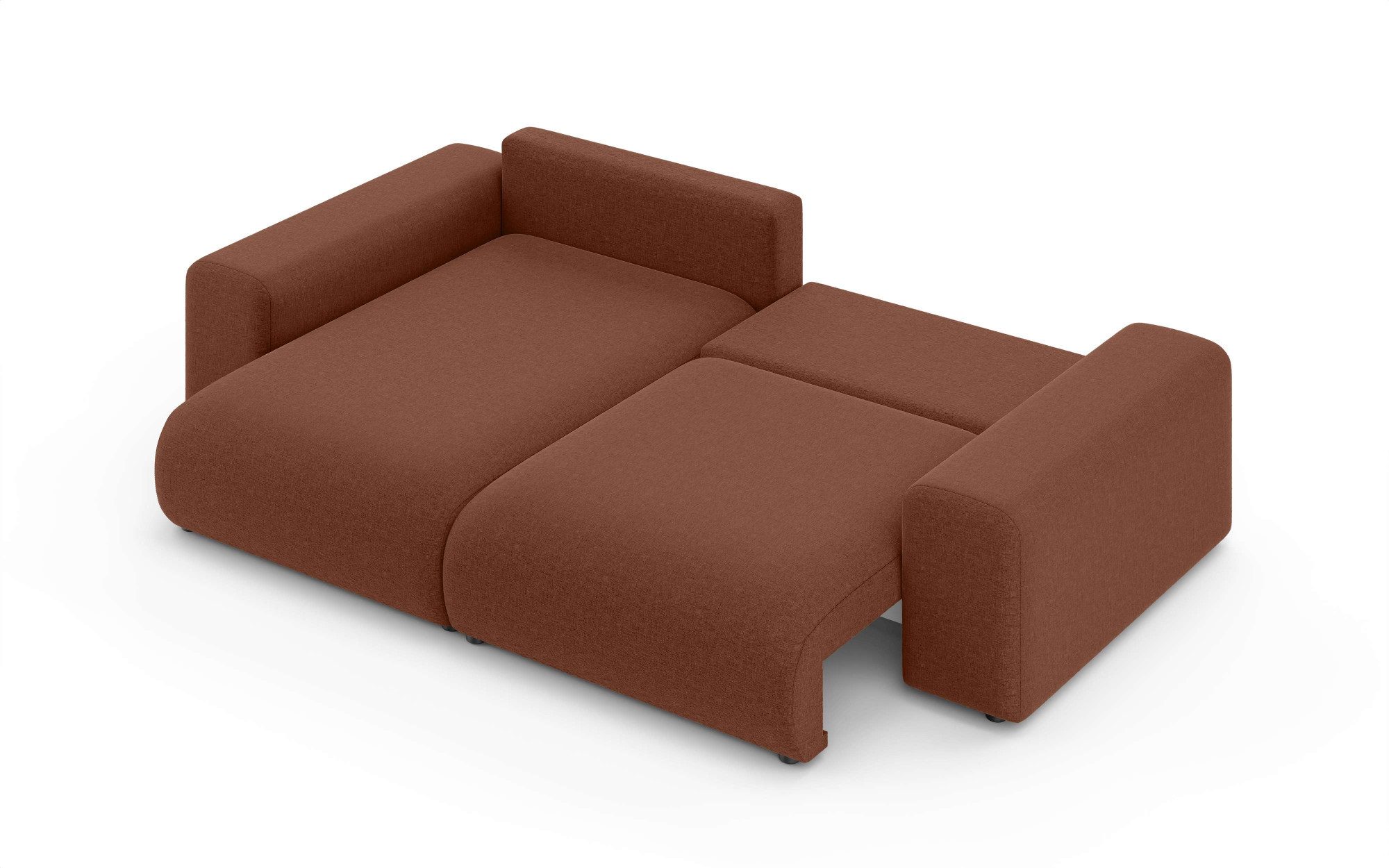 Home affaire Hoekbank LAKESIDE met bedfunctie en bedlade, B/D/H 257/166/84 cm L-vorm, recamiere aan beide zijden monteerbaar, golfondersteuning