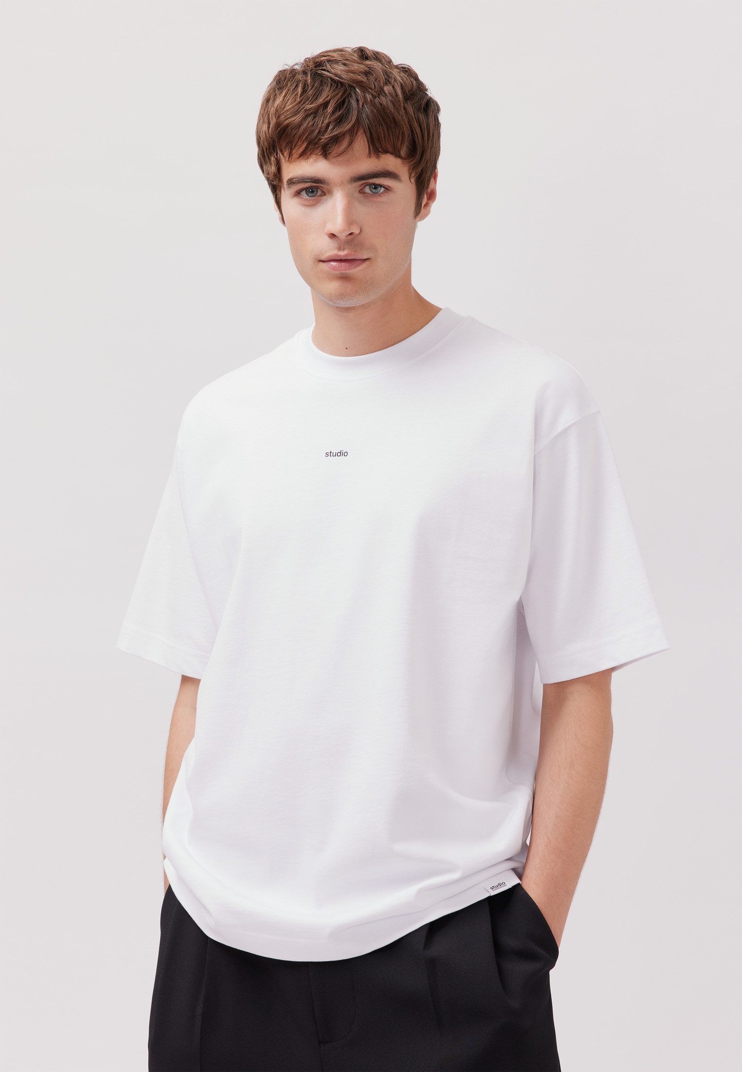 studio seidensticker T-shirt Studio 1/2 ronde hals uni