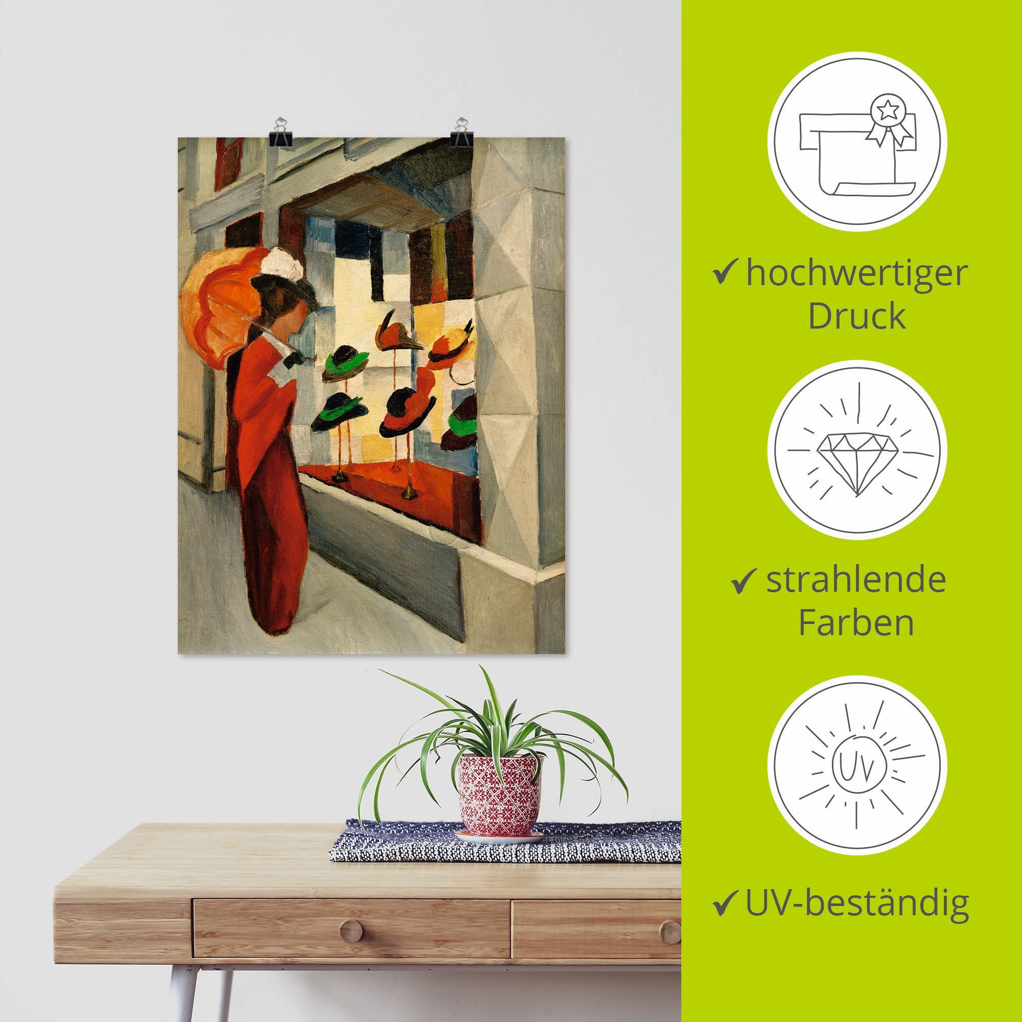 Artland Artprint Hoedenwinkel als artprint op linnen, poster in verschillende formaten maten