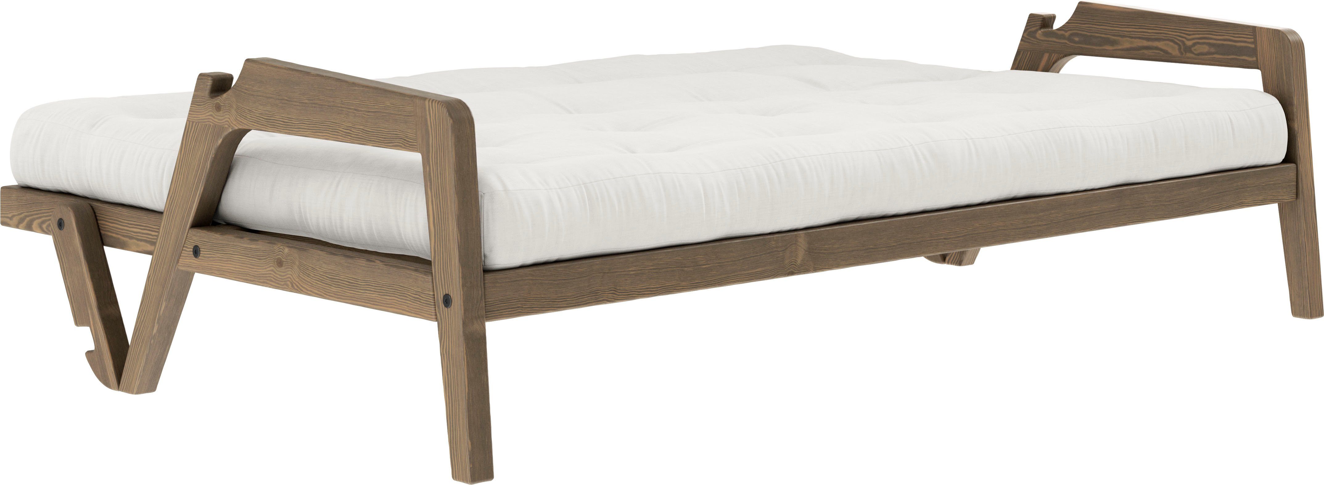 Karup Slaapbank Graf Met houtstructuur, incl. futonmatras, ligoppervlak 130x190 cm