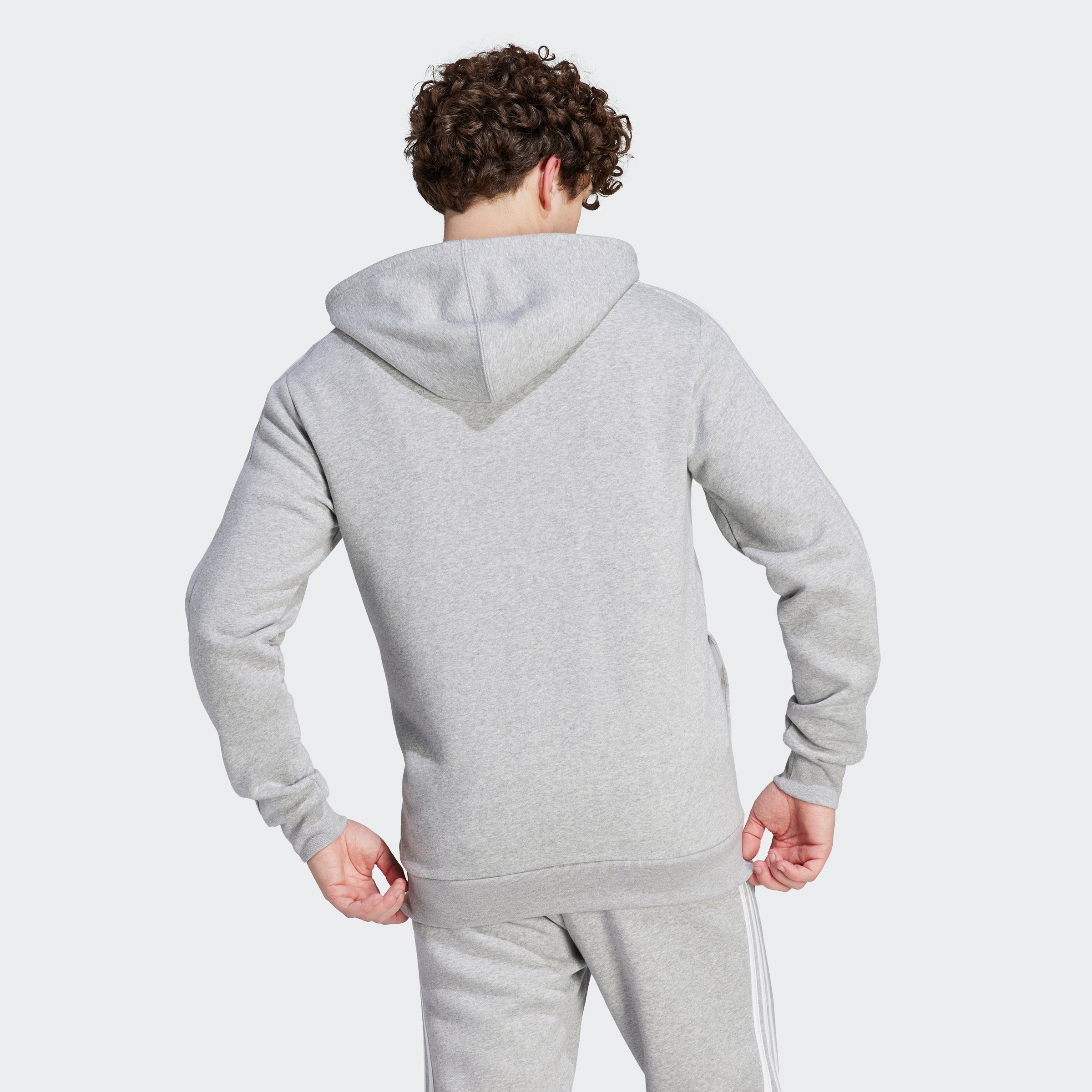 adidas Sportswear Capuchonsweatvest ESSENTIALS 3-STRIPES CAPUCHONJACK comfortabel materiaal van katoenmix (1-delig)