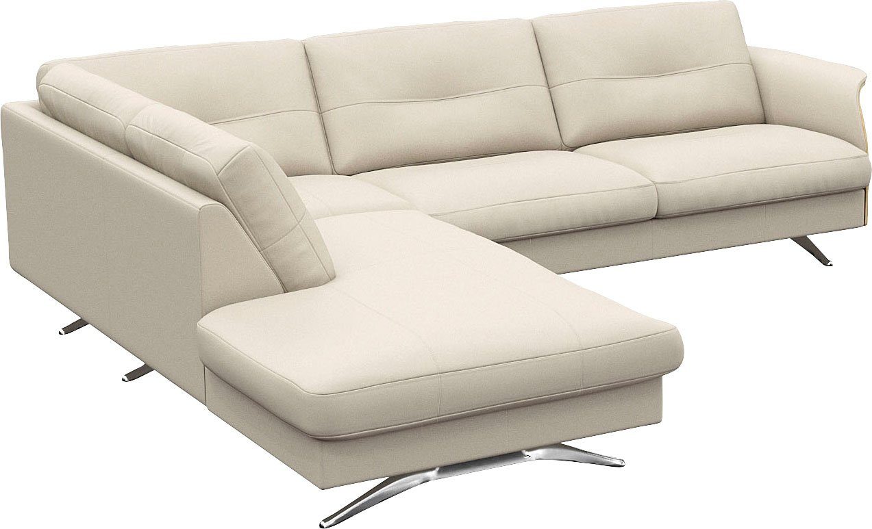FLEXLUX Hoekbank Glow, super comfortabel door hoogwaardige zitconstructie met binnenvering, L-vorm