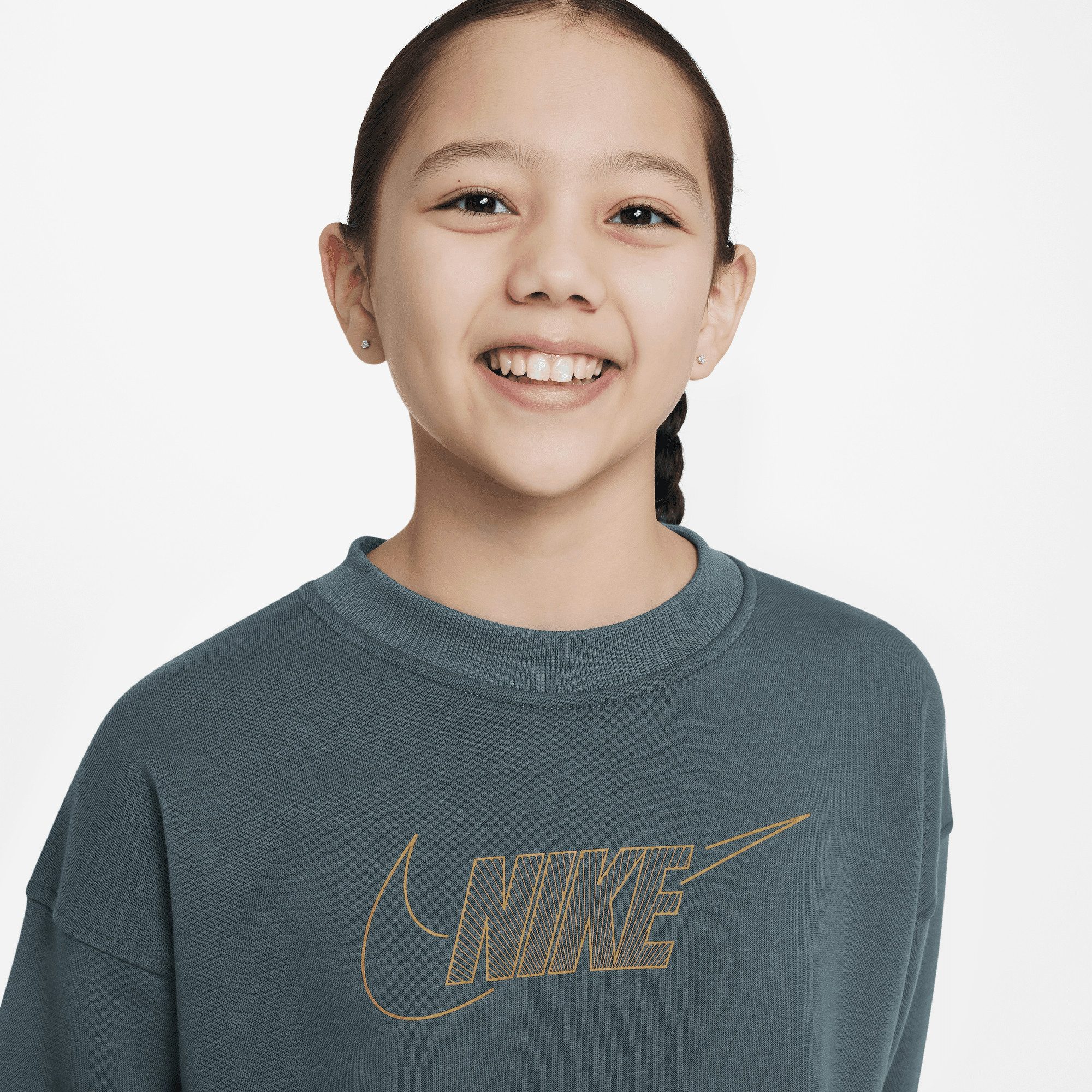 Nike Sportswear Sweatshirt CLUB FLEECE BIG KIDS' (GIRLS') CREWNECK TOP