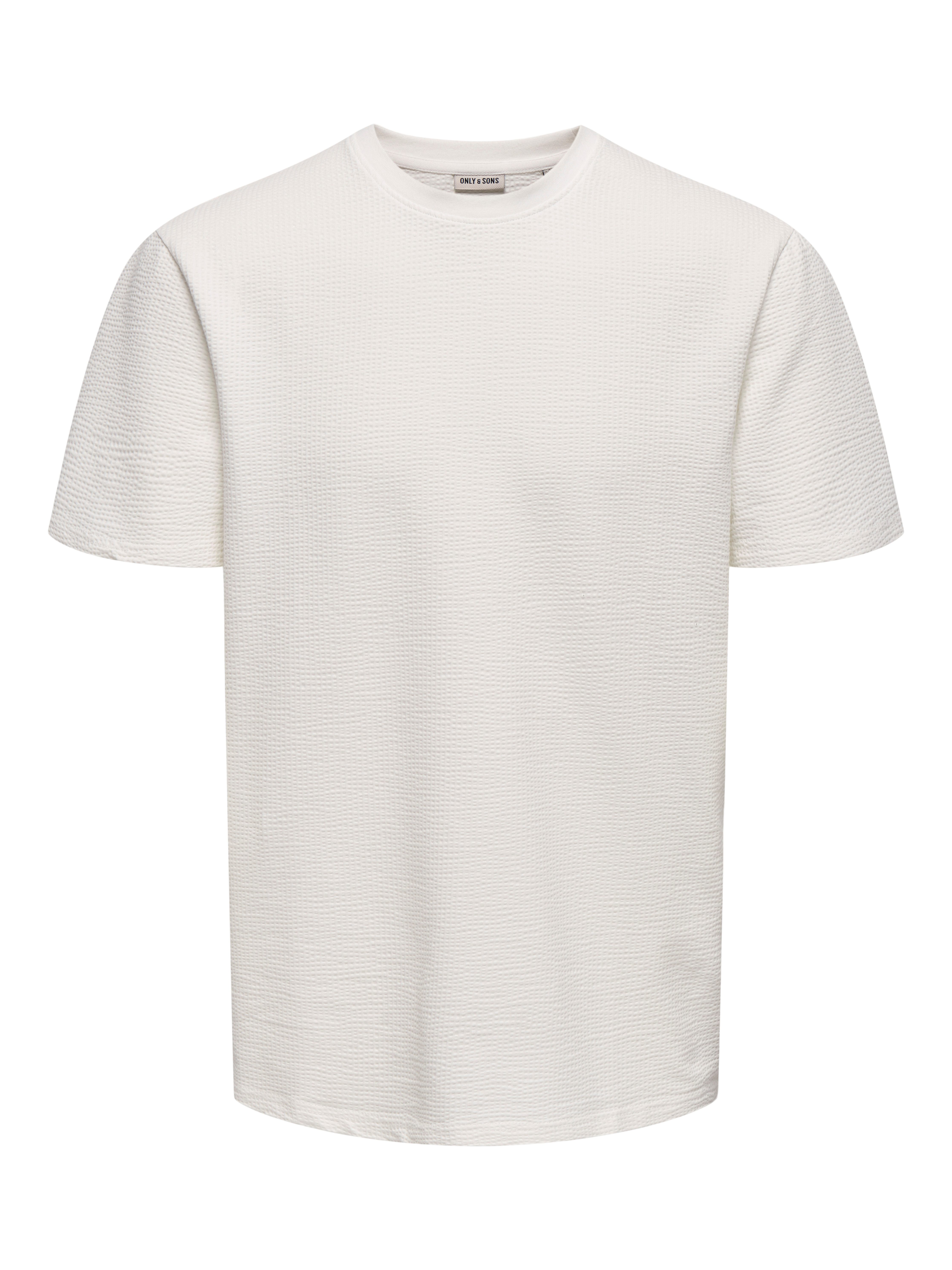 ONLY & SONS Shirt met ronde hals ONSKIAN LIFE REG SEERSUCKER SS TEE NOOS