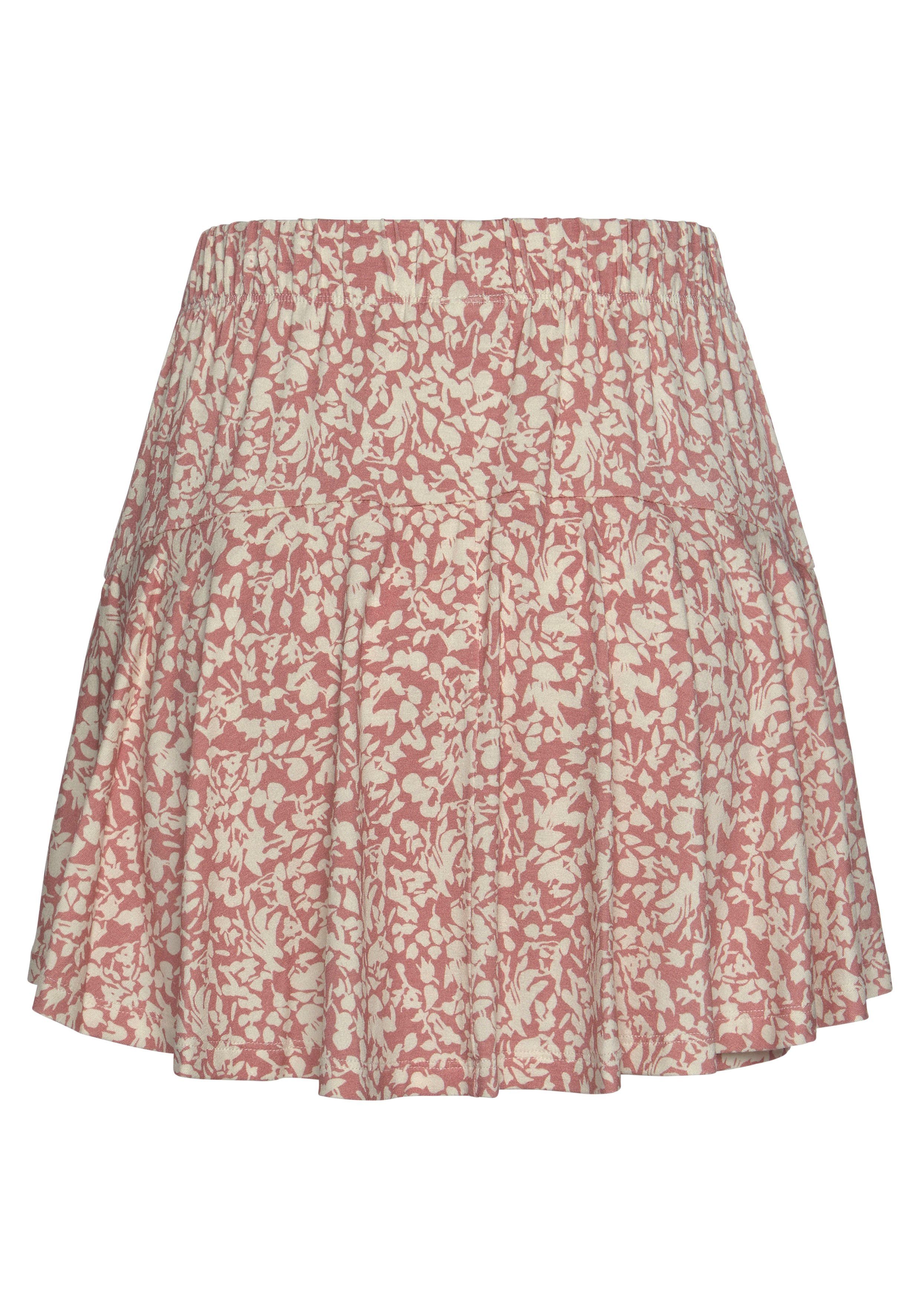 Vivance Broekrok met bloemenprint, skort, rok (skort) en korte broek (short), comfortabele tailleband